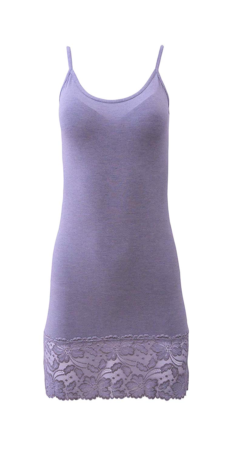 tittimitti EGI Luxury Modal Women's Lace-Trimmed Full Slips Chemise. Proudly Made in Italy (1129) — detail close-up