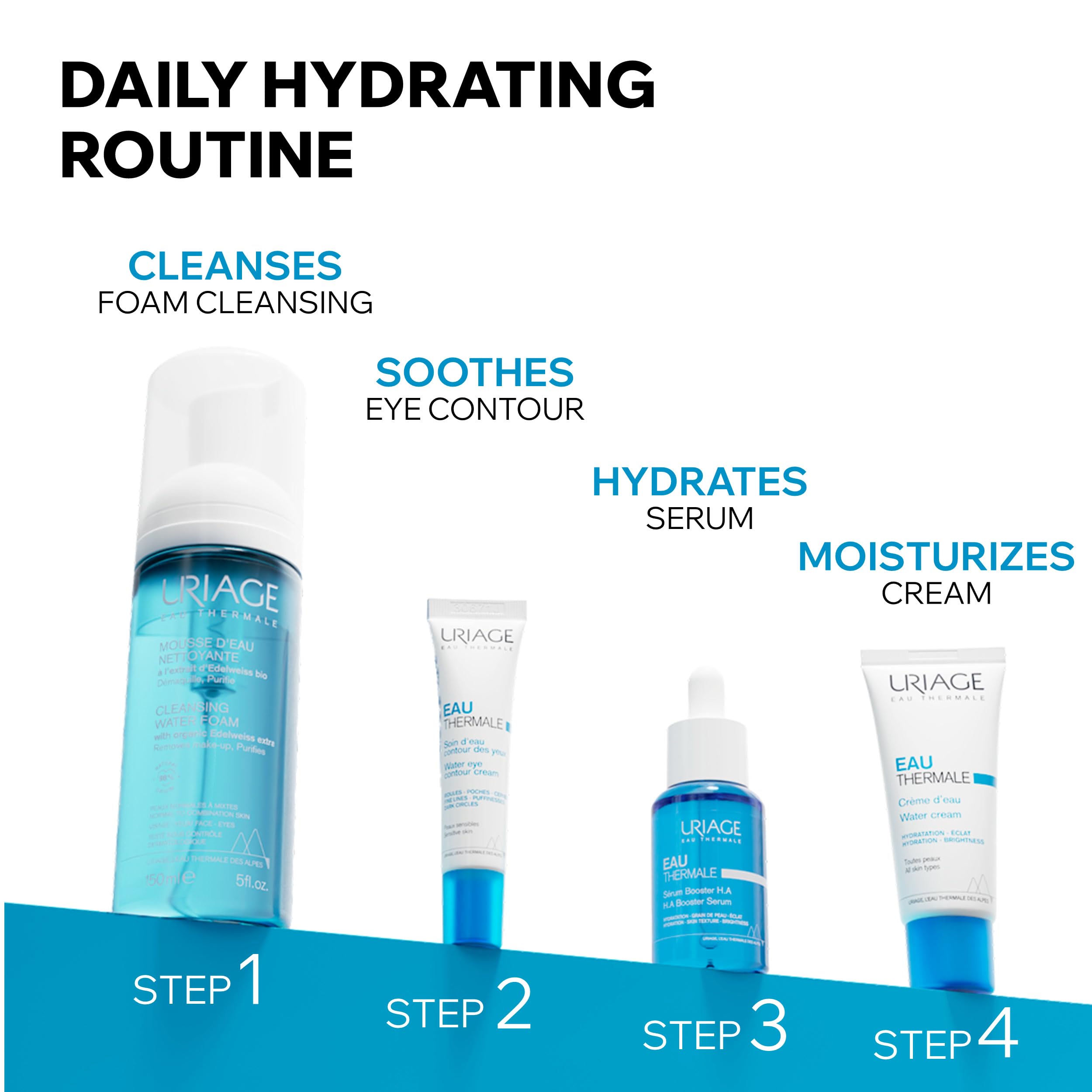 Uriage Gentle Facial Cleansing Foam & Makeup Remover - Suitable for Normal & Combination Skin Types