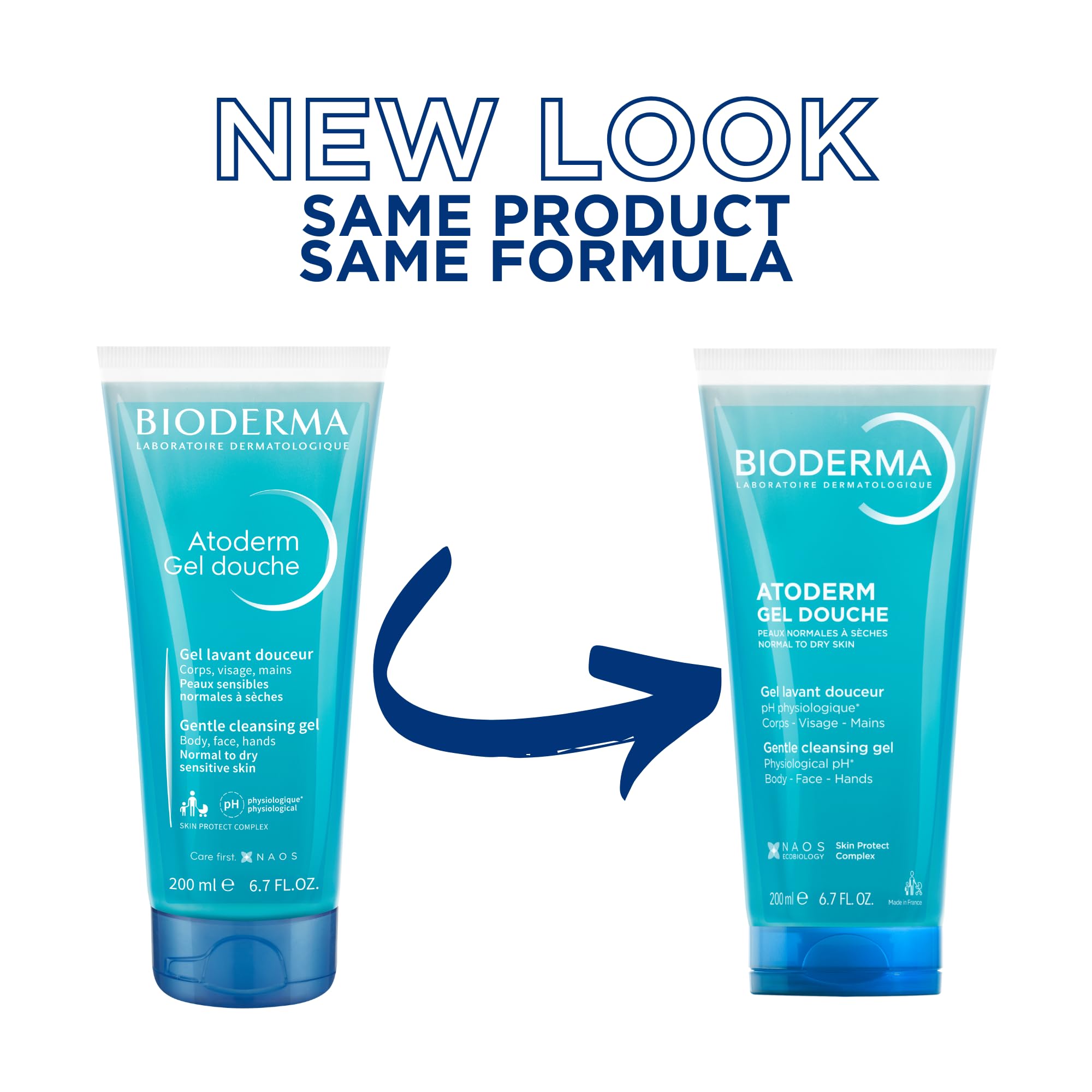 Bioderma Atoderm Shower Gel - Gentle Moisturizing for Dry & Sensitive Skin, 6.76 fl oz