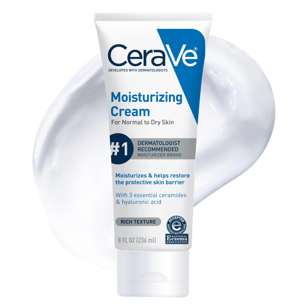 CERAVE Moisturizing Face Cream with SPF 50 - Hydrating, Non-Comedogenic Skincare for Normal to Dry Skin