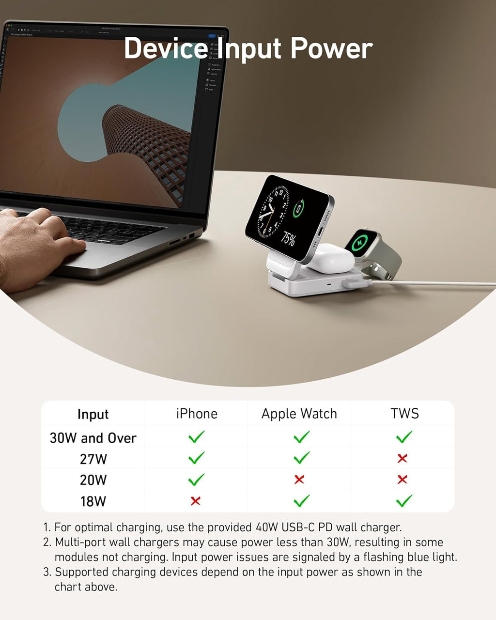 Anker MagGo Wireless Charging Station (Foldable 3-in-1), view 6
