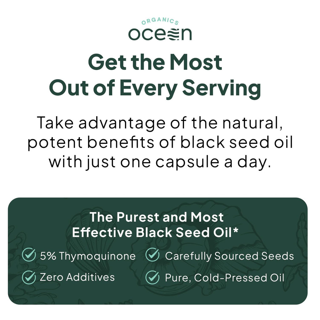 Ocean Cold-Pressed Black Seed Oil - 150ml Natural Health Supplement for Holistic Wellness