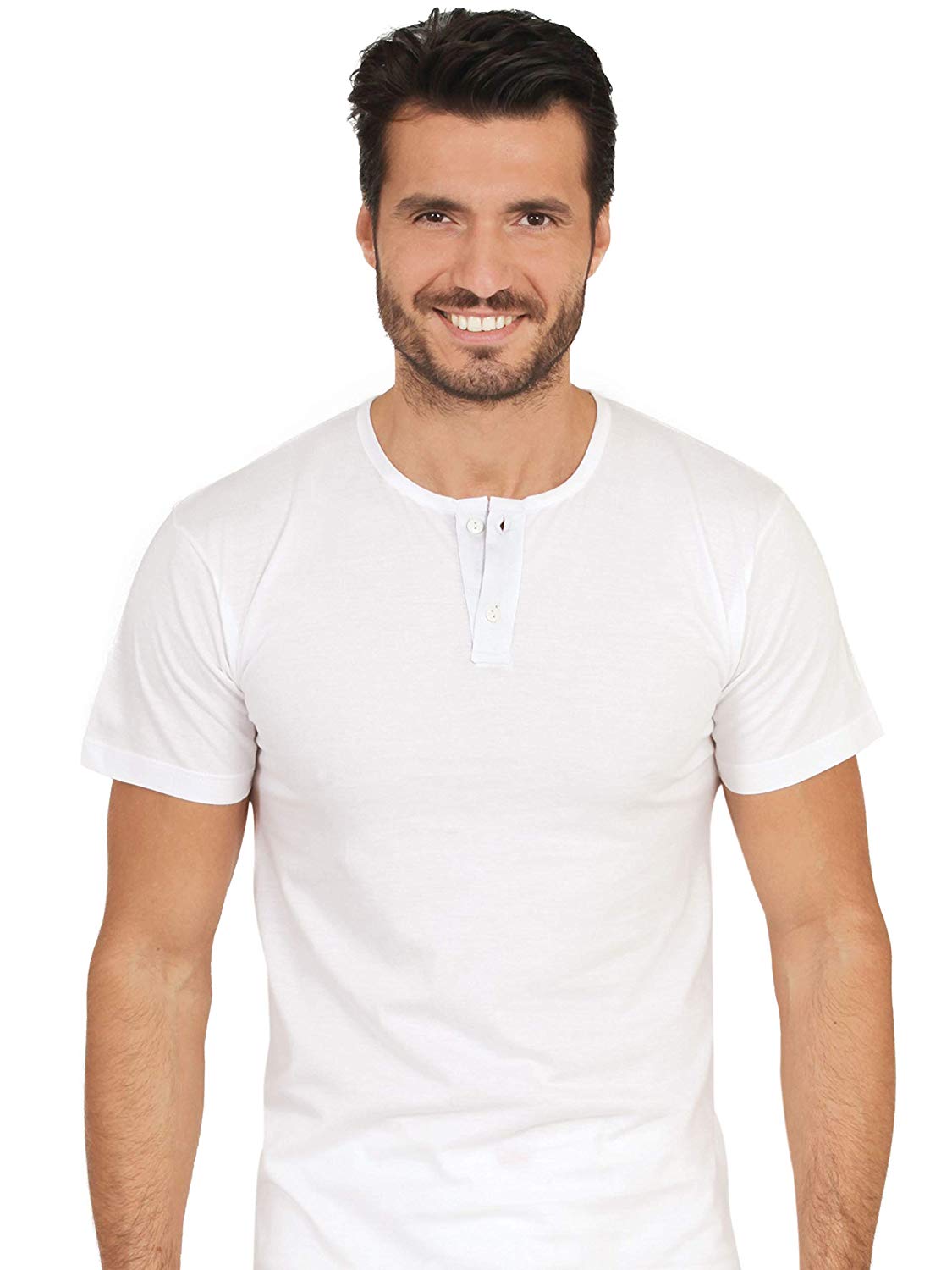 tittimitti MaRe Premium Quality 100% Cotton Men's Collarless Polo T-Shirt. Proudly Made in Italy. — main product shot