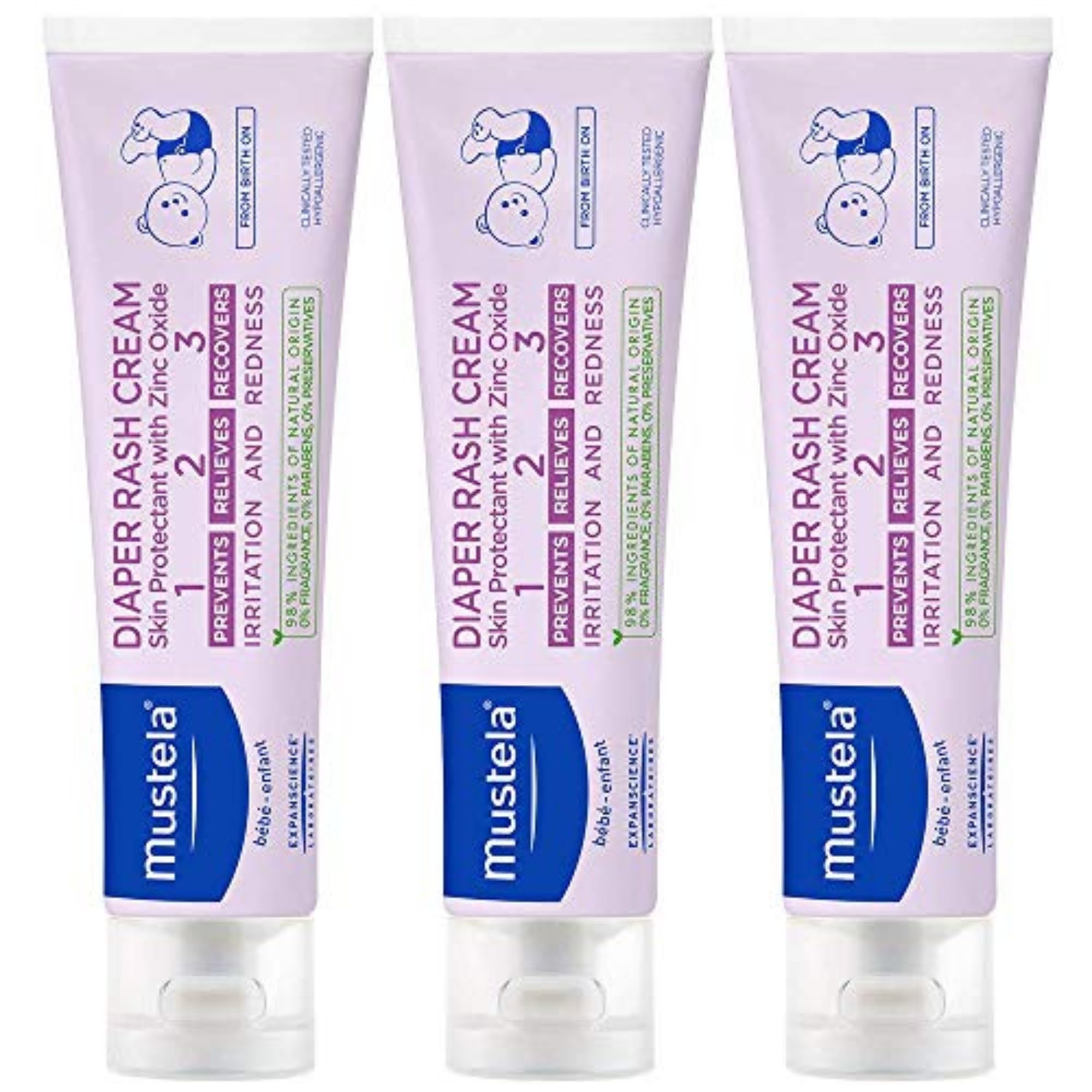 Mustela Baby Care Cream - Hypoallergenic Diaper Rash Relief & Natural Skin Protection for Sensitive Baby Skin