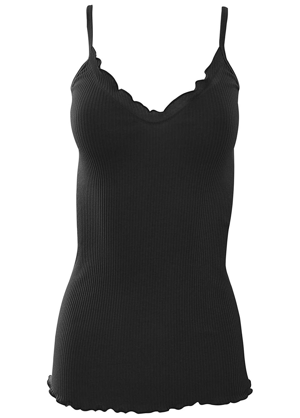 tittimitti BASIC COTTON Free Spirit Premium Quality 100% Cotton Women's Spaghetti Straps Top Made in Italy (601) — color deta