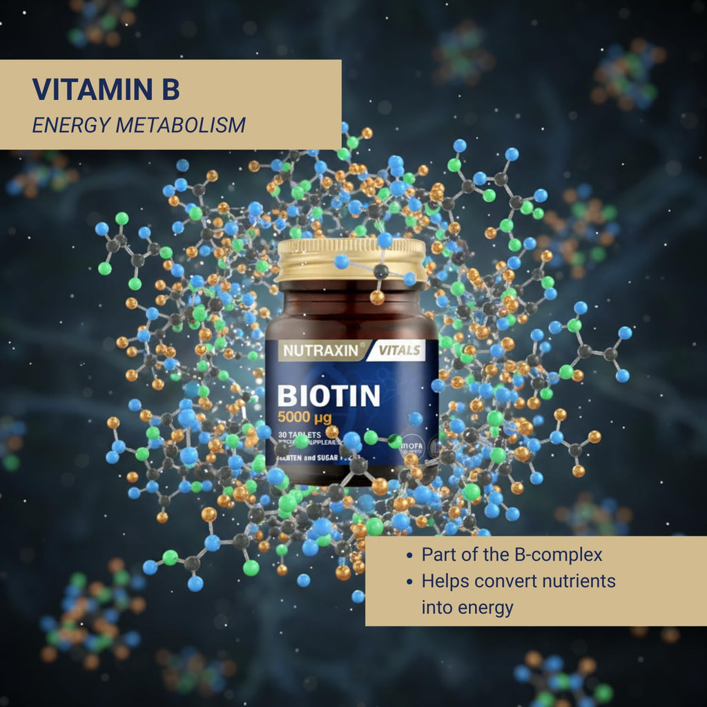 Nutraxin Biotin 5000mcg 30 Tablets