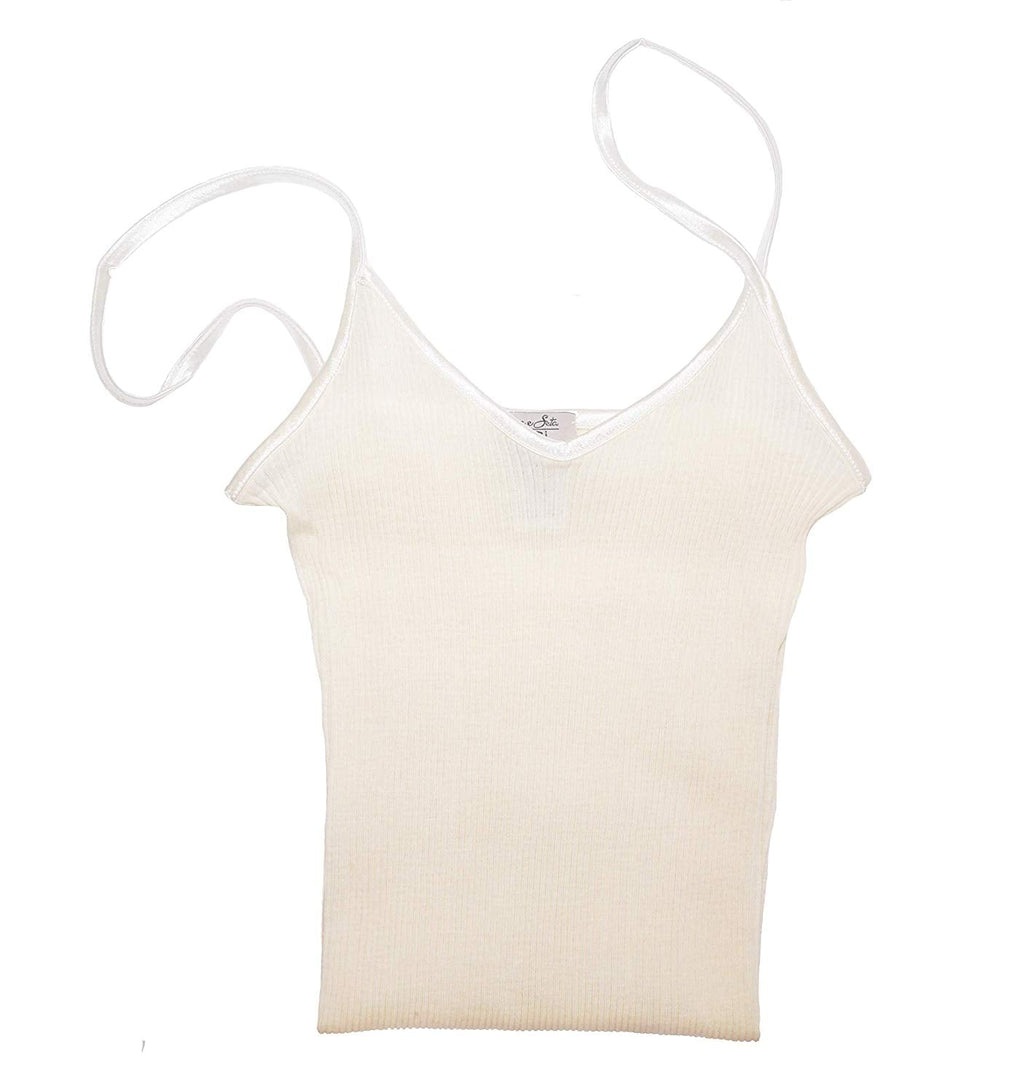 tittimitti EGi Luxury Wool Silk Camisole Spaghetti Straps Top. Proudly Made in Italy (1407) — alternative angle