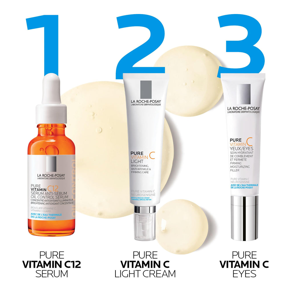 La Roche Posay Redermic C Anti-Wrinkle Cream for Normal to Combination Skin - Hydrating, Vitamin C Enriched Skincare