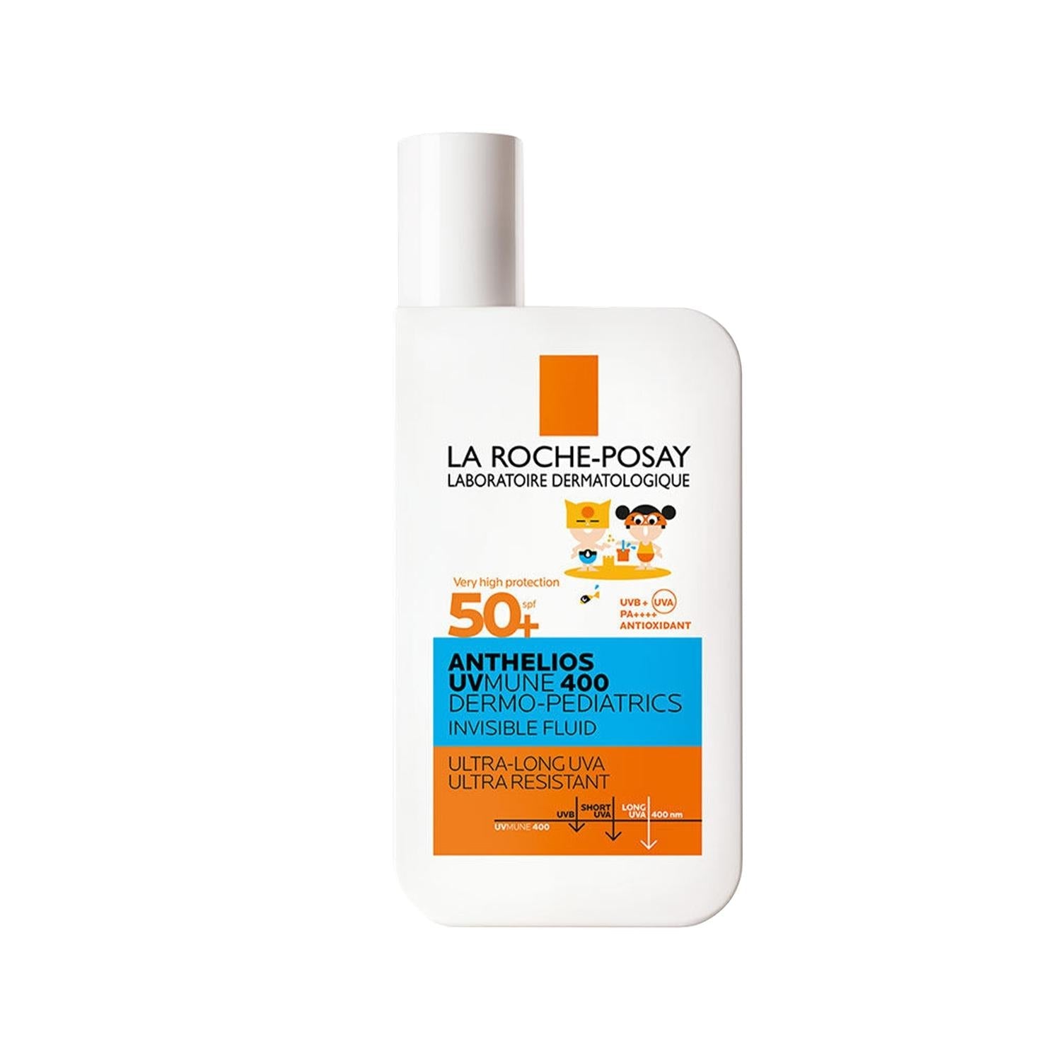 La Roche Posay Anthelios Uvmune 400 Dermo Pediatrics Invisible Fluid Spf 50+ Children's Sunscreen - Non-Greasy, Dermatologically Tested, 1.69 fl oz