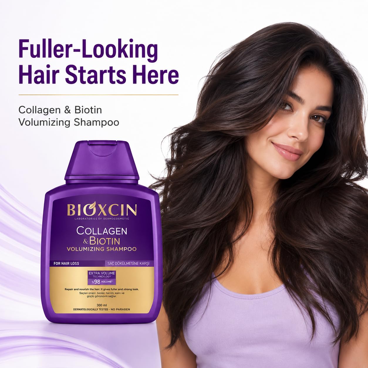 Bioxcin Collagen & Biotin Shampoo - Volume Boost | 300ml