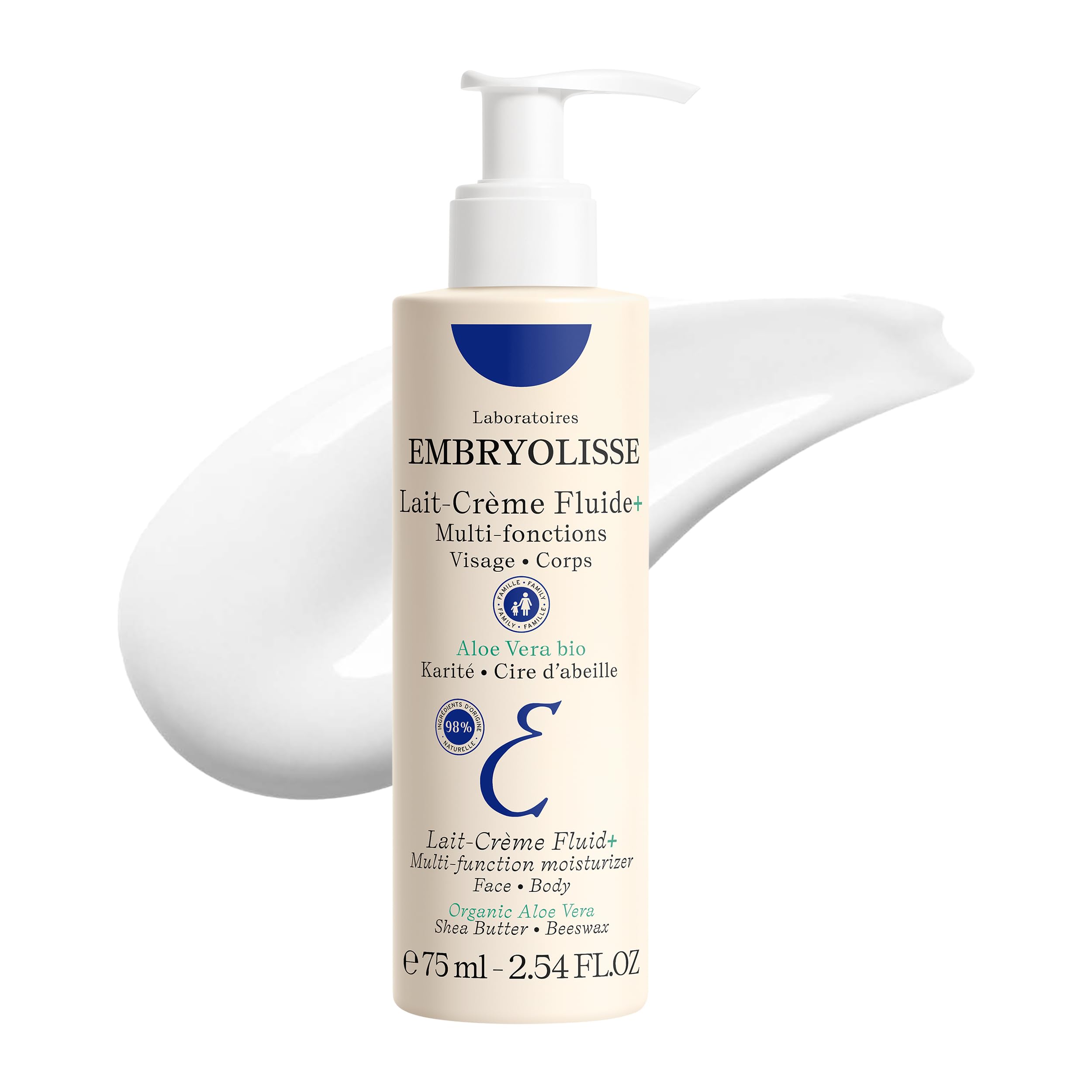 Embryolisse Multipurpose Moisturizing Cream - Hydrating, Makeup Remover & Mask for Dry Skin, Fragrance-Free, 2.54 fl oz