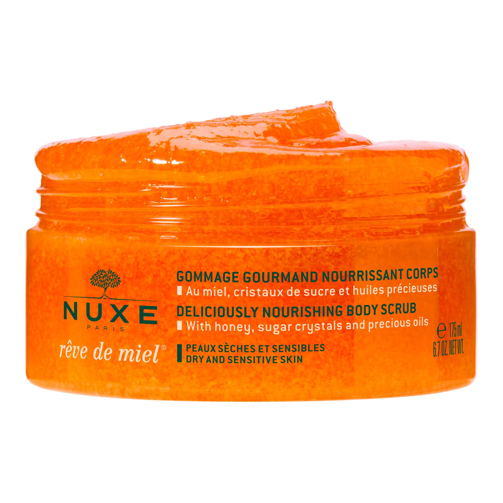 Nuxe Reve de Miel Deliciously Nourishing Body Scrub - Honey & Natural Oils, Paraben-Free, 5.92 fl oz