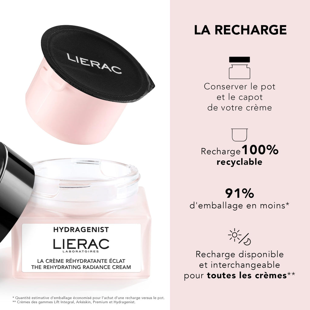 Lierac Hydragenist Moisturizing Cream for Dry Skin - 50ml, Natural Ingredients, Radiant & Hydrated Skin