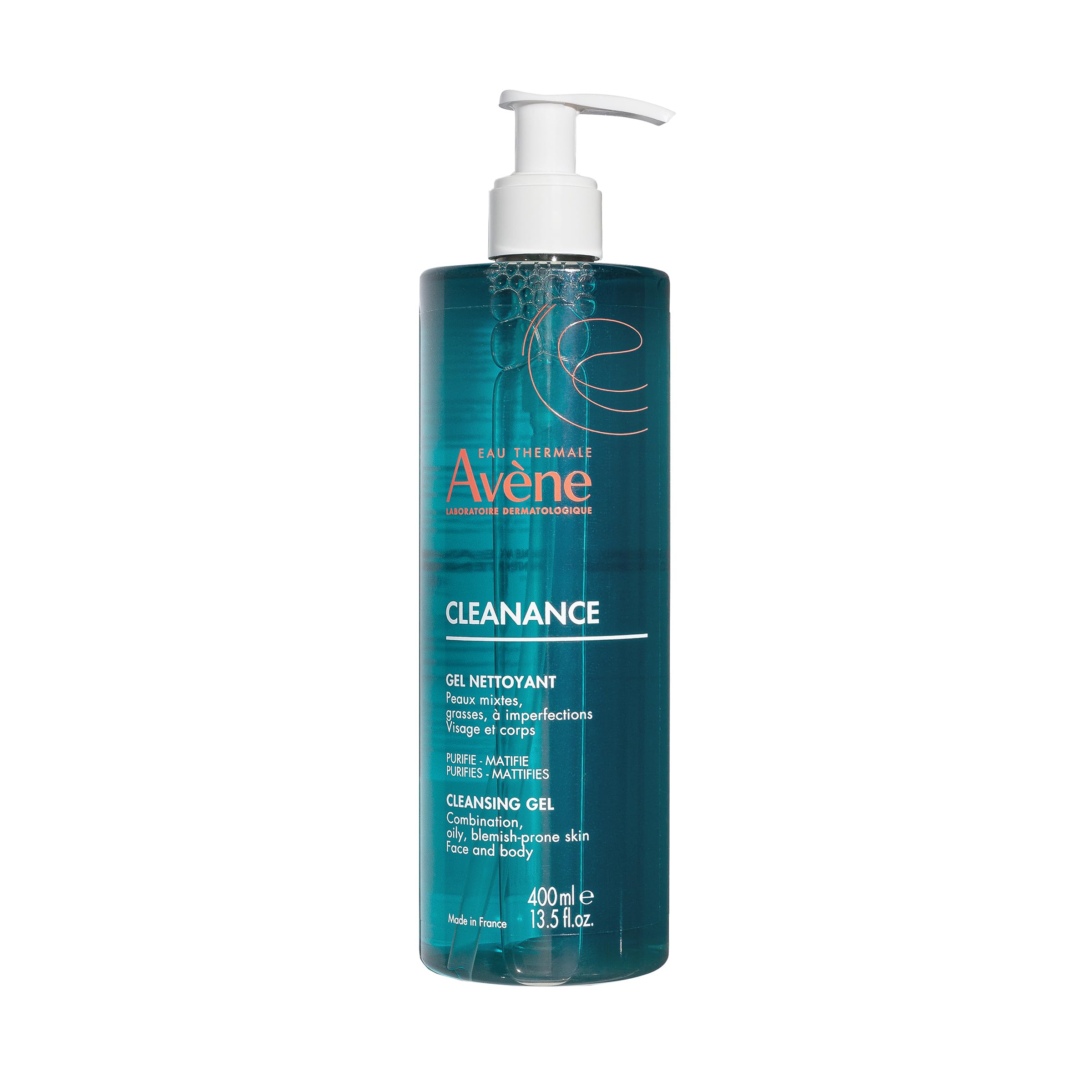 Avene Cleanance Cleansing Gel for Combination/Oily Skin - Gentle, Non-comedogenic, 13.53 fl oz