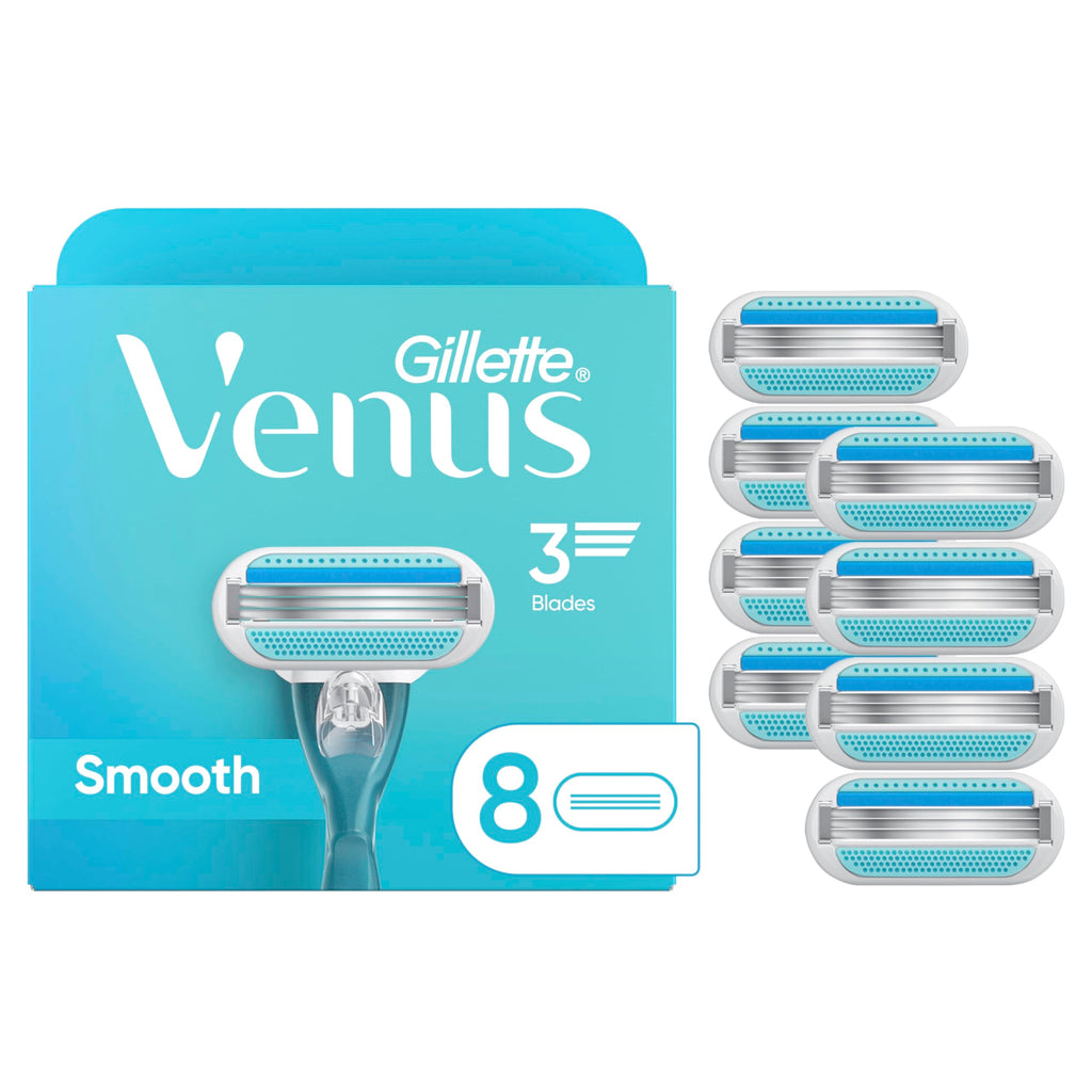 Gillette Venus Smooth Razor Blades 8 Count - For Women's Shaving
