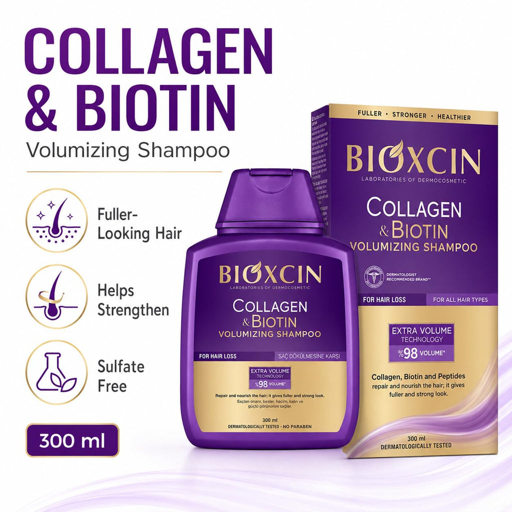 Bioxcin Collagen & Biotin Shampoo - Volume Boost | 300ml