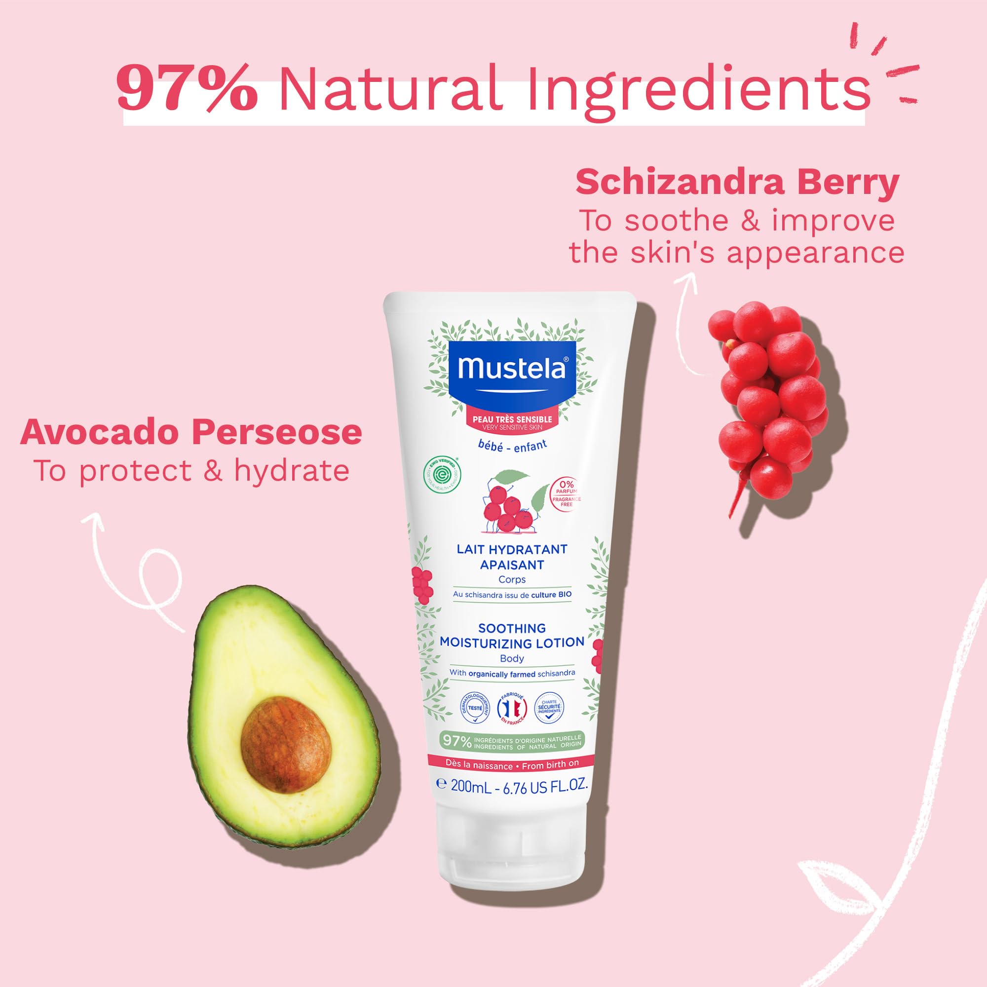 Mustela Moisturizing Body Lotion for Very Sensitive Skin 200ml