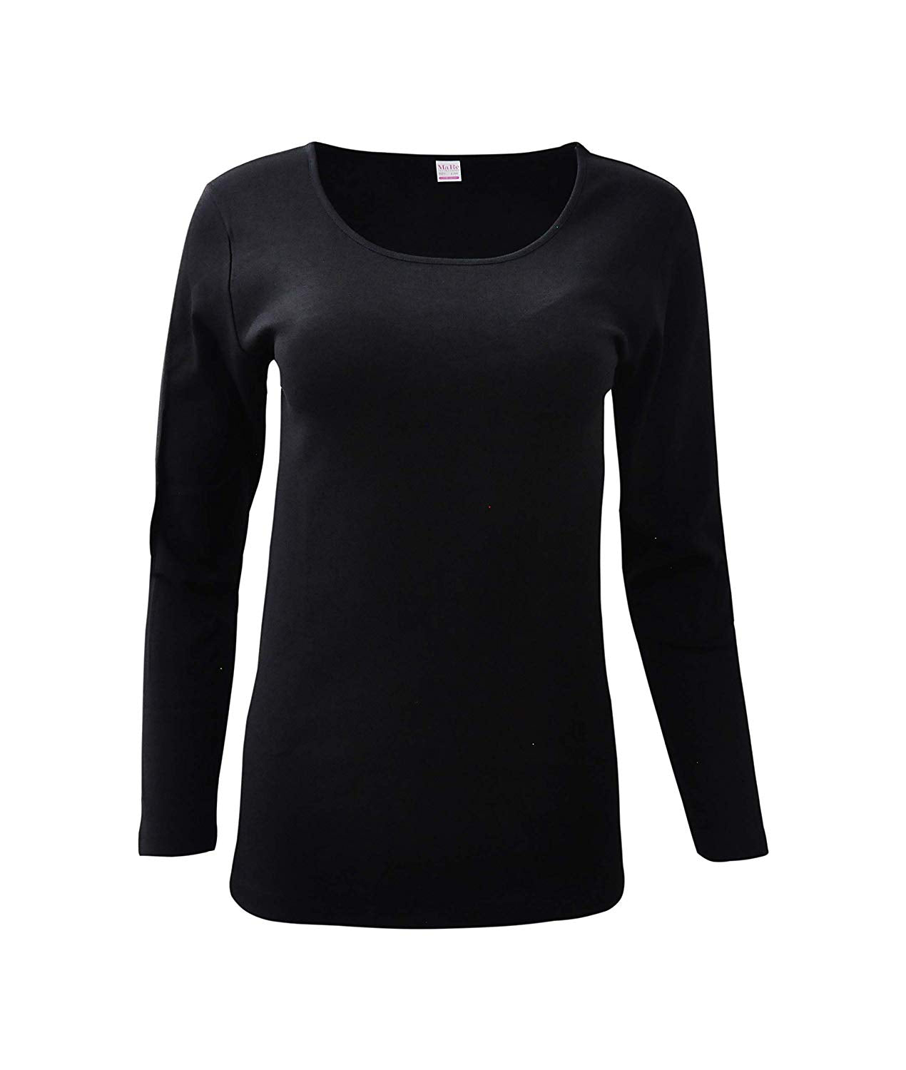 tittimitti MaRe Premium Quality 100% Brushed Cotton Women's Long Sleeve T-Shirt S - XXL Made in Italy (572) — detail close-up