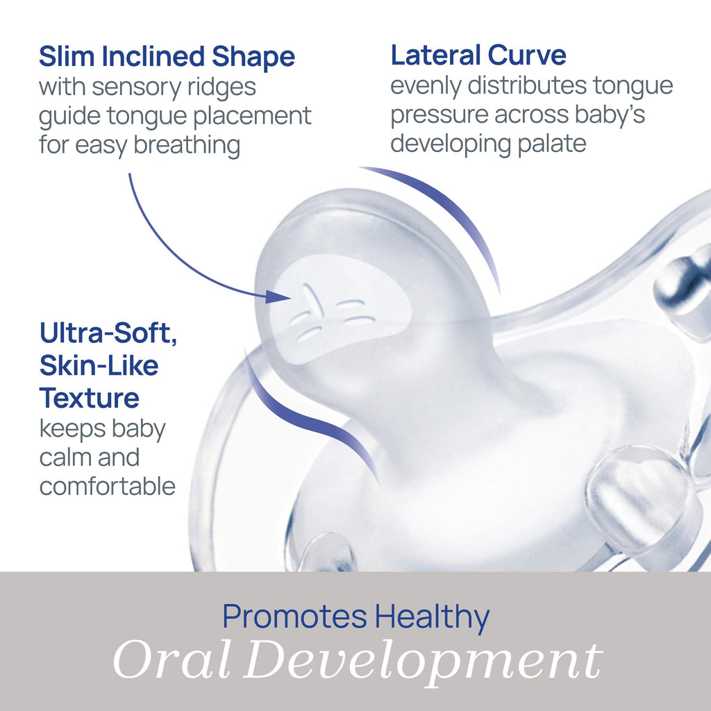 Chicco Orthodontic Pacifier - Physio Forma 2-Pack for Infants 6-16 Months, Safe Silicone Design