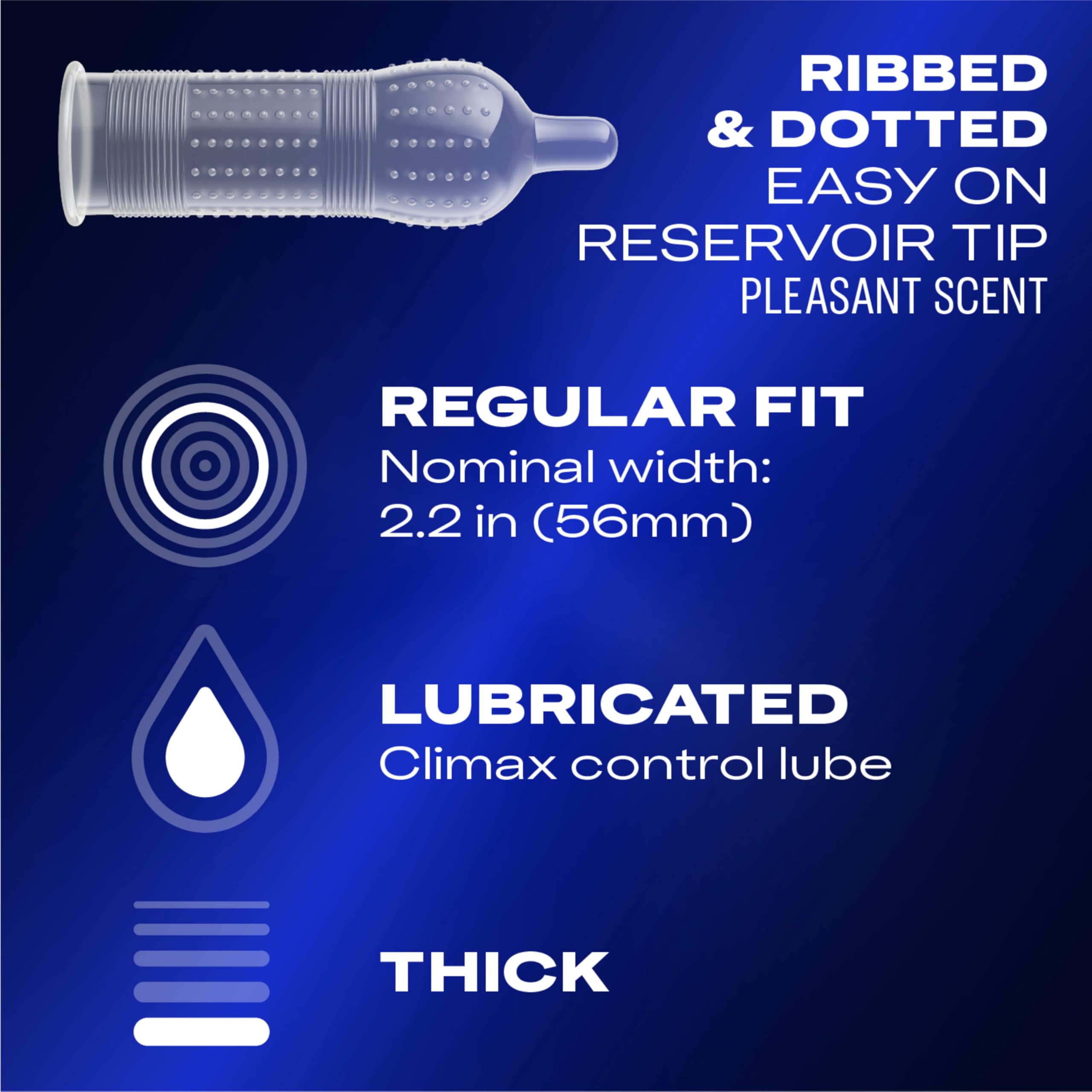 Durex Intense Condoms - 10 Pack, Enhanced Sensation for Intimate Protection & Pleasure