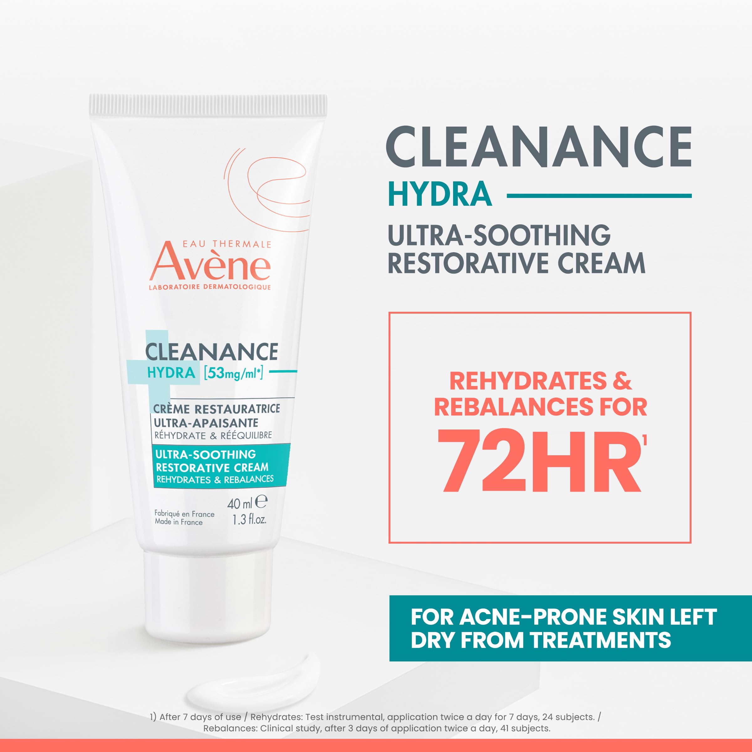 Avene Cleanance Hydra Cream 40ml - Soothing Moisturizing Cream for Sensitive Oily Skin