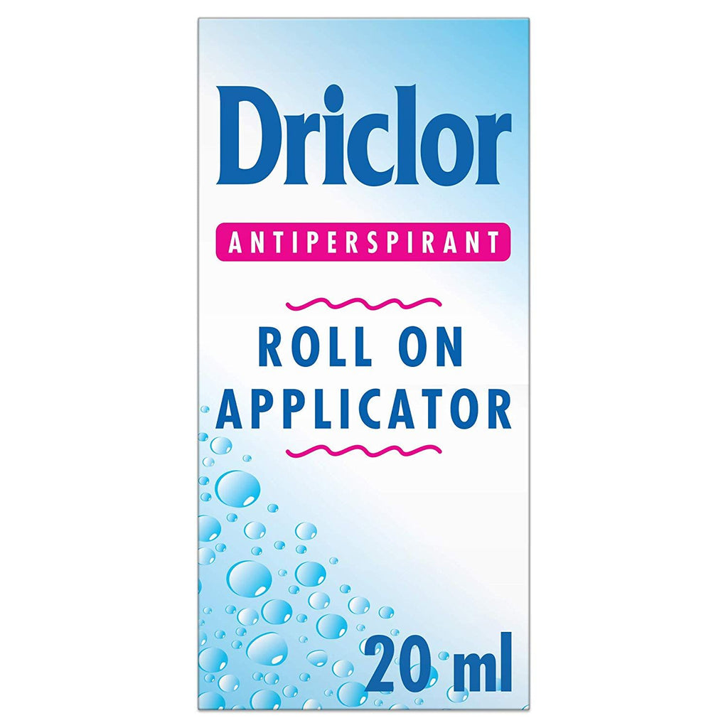 Driclor Antiperspirant Roll-On for Excessive Sweating - 20ml, Hyperhidrosis Treatment, Long-Lasting Dryness