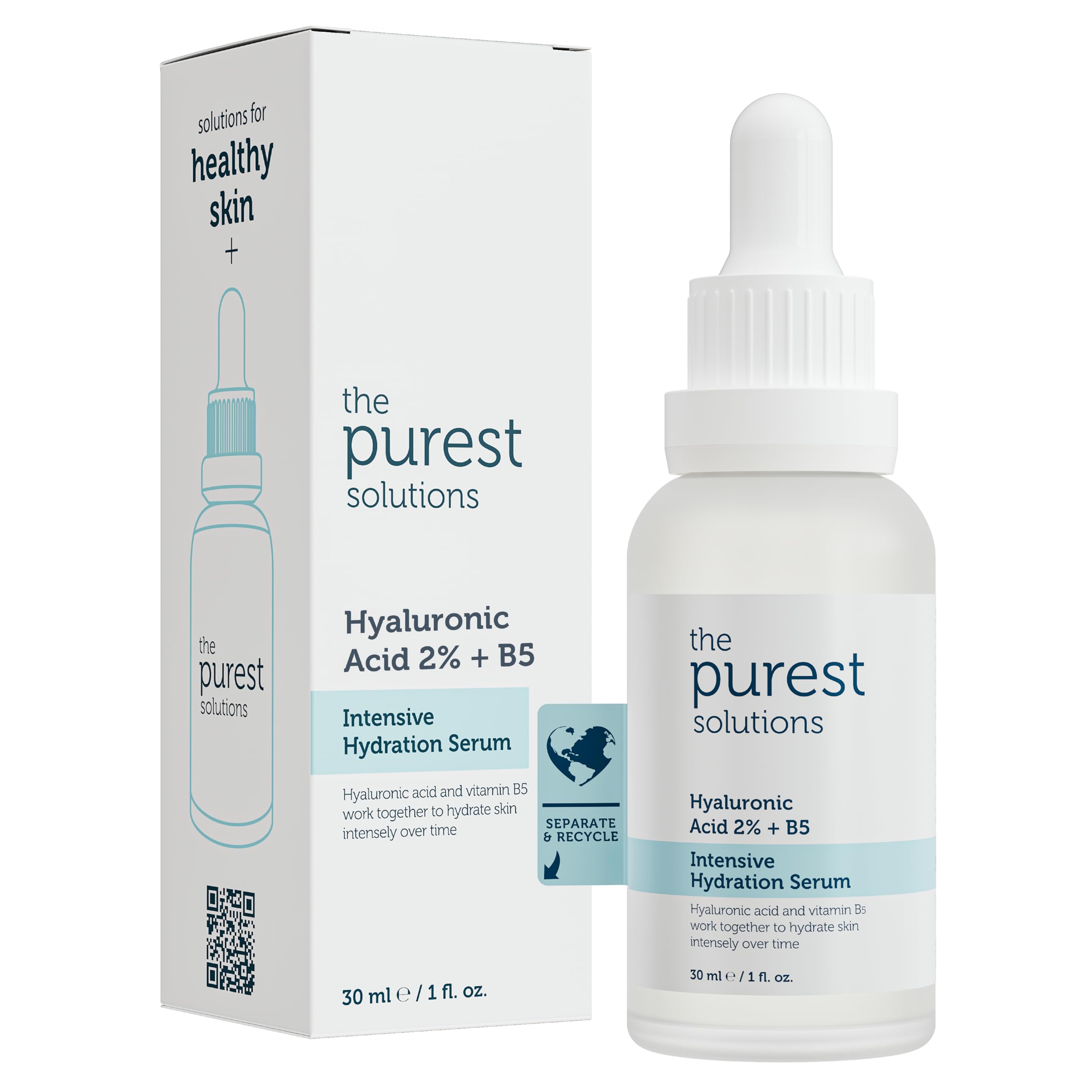 The Purest Solutions Intensive Hydration Serum - Hyaluronic Acid 2% for Hydrated, Radiant Skin