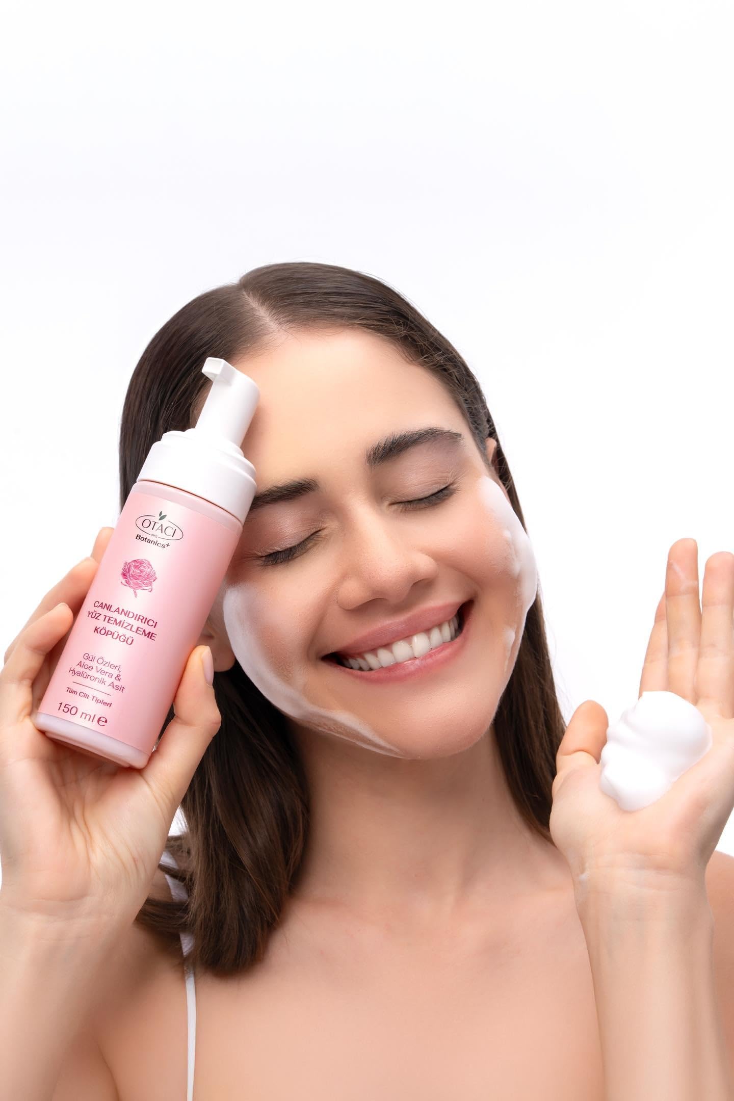 Otacı Rose Extract Facial Cleansing Foam 150ml - Gentle Cleanser | Vegan