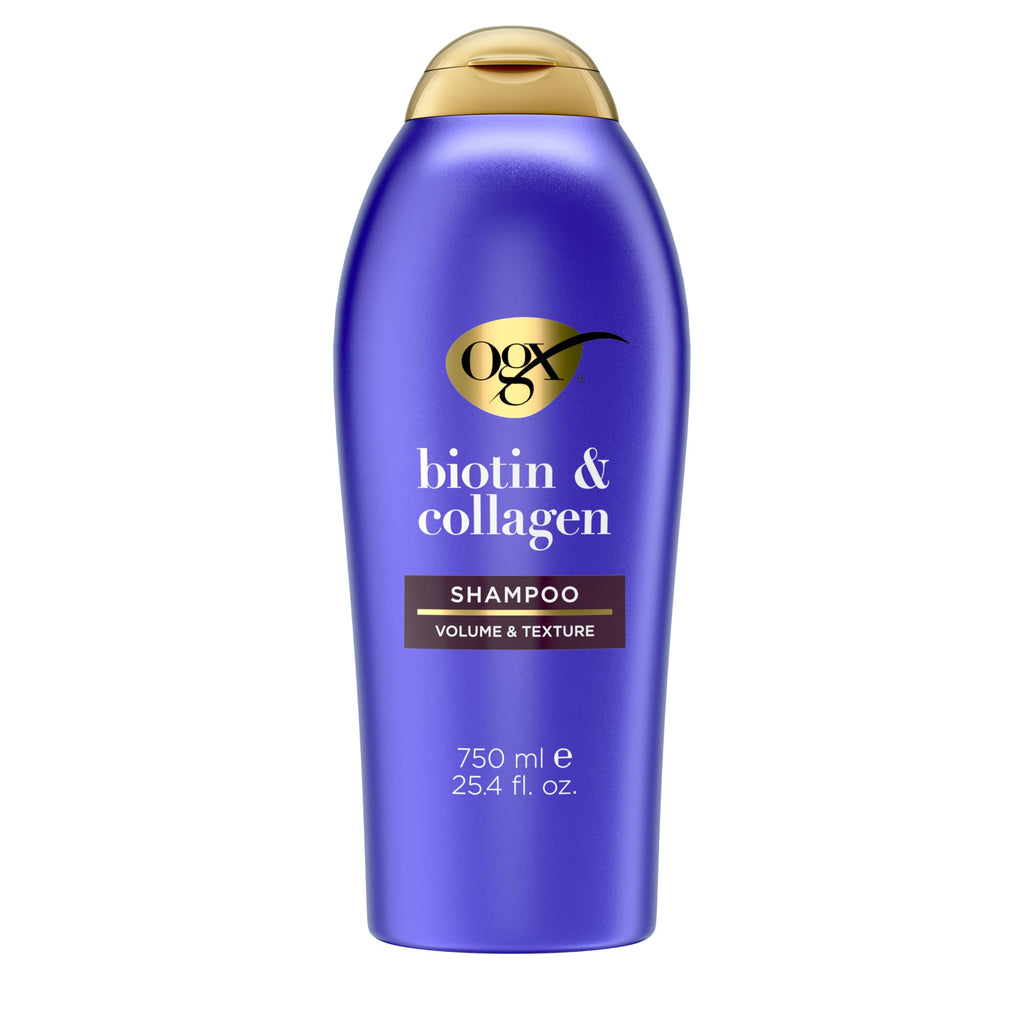 OGX Biotin & Collagen Shampoo - Thickening & Strengthening Hair Care for Thinning or Weak Hair, 13.01 fl oz