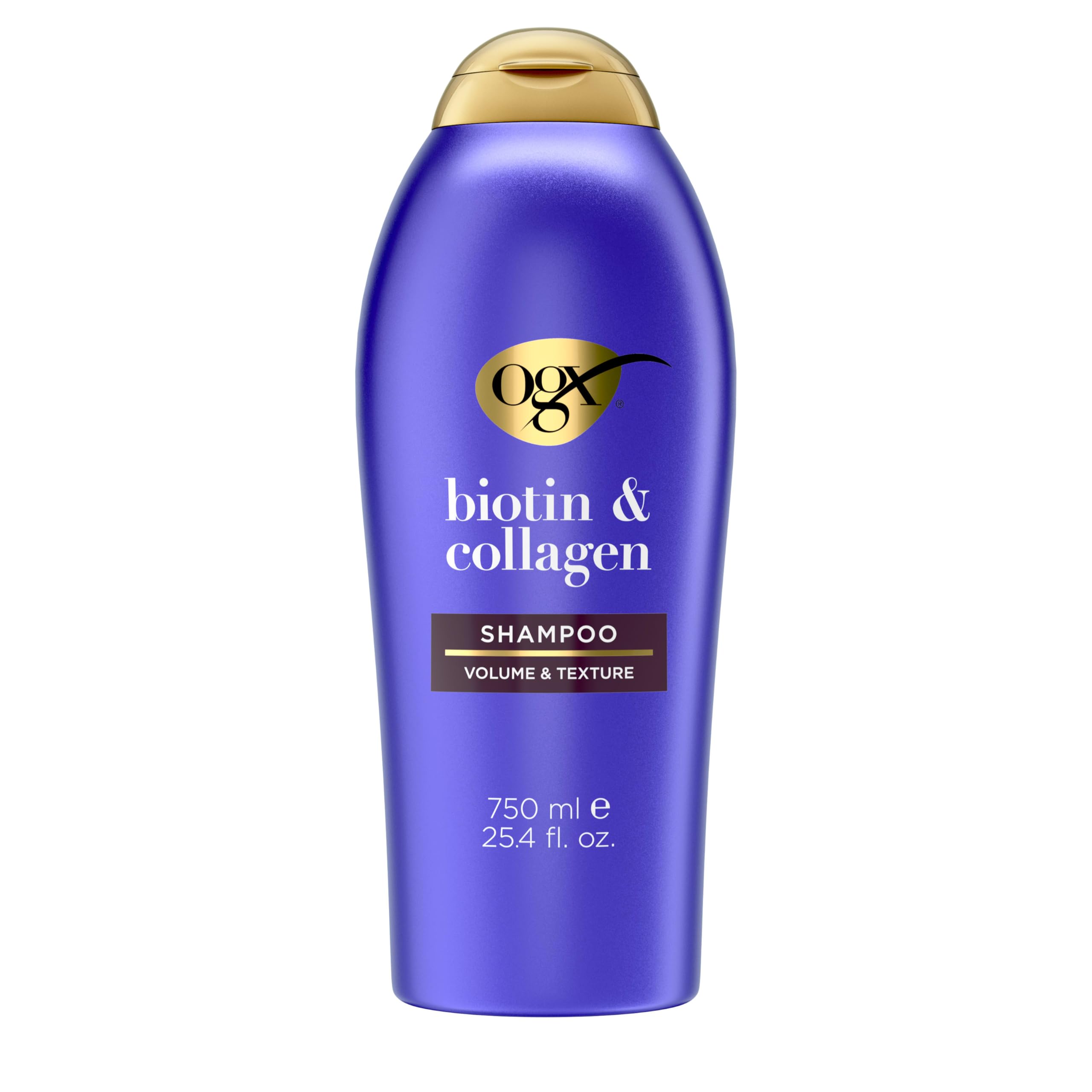 OGX Biotin & Collagen Shampoo - Thickening & Strengthening Hair Care for Thinning or Weak Hair, 13.01 fl oz