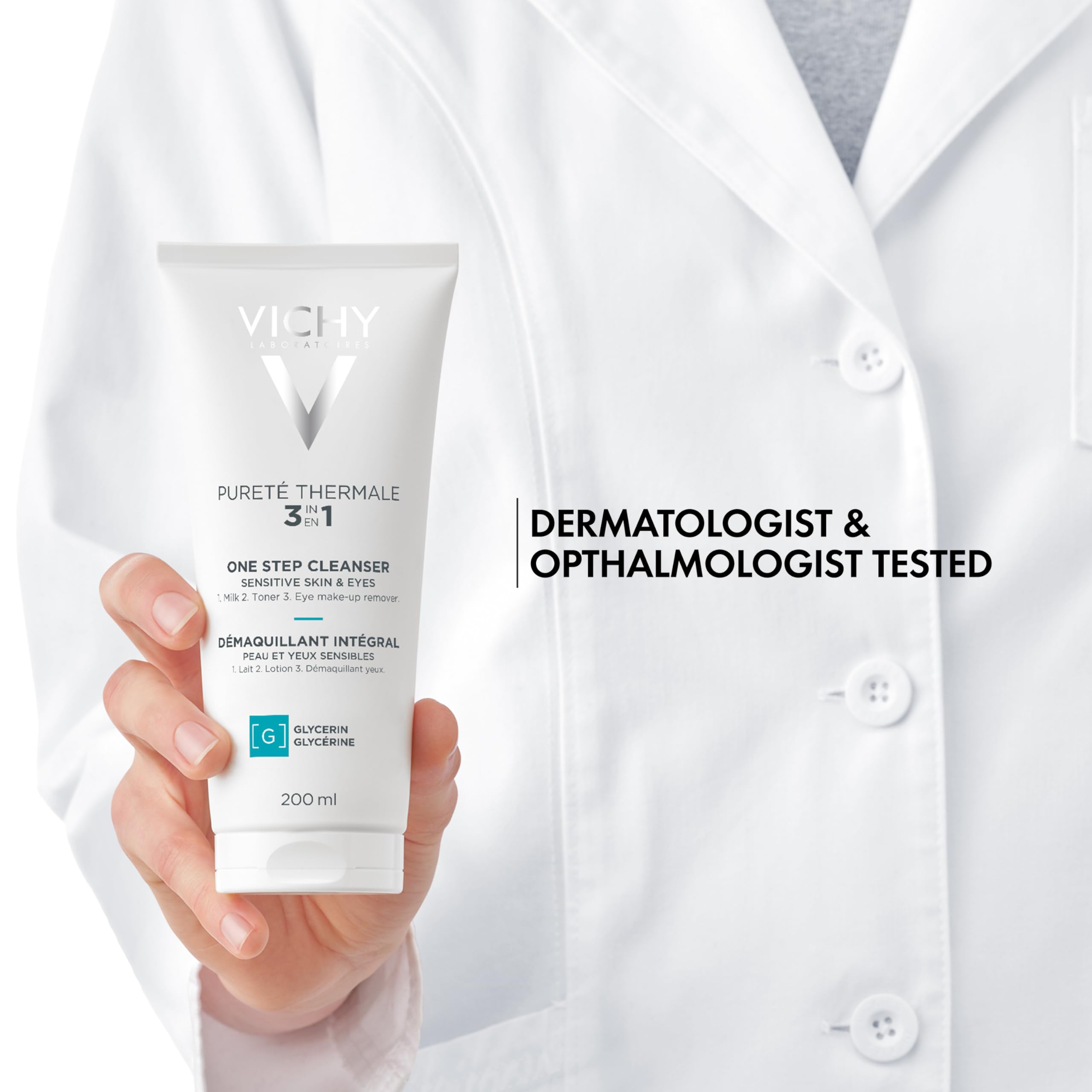 Vichy Demaquillant Integral 200ml - Gentle 3-in-1 Makeup Remover for Normal & Dry Skin