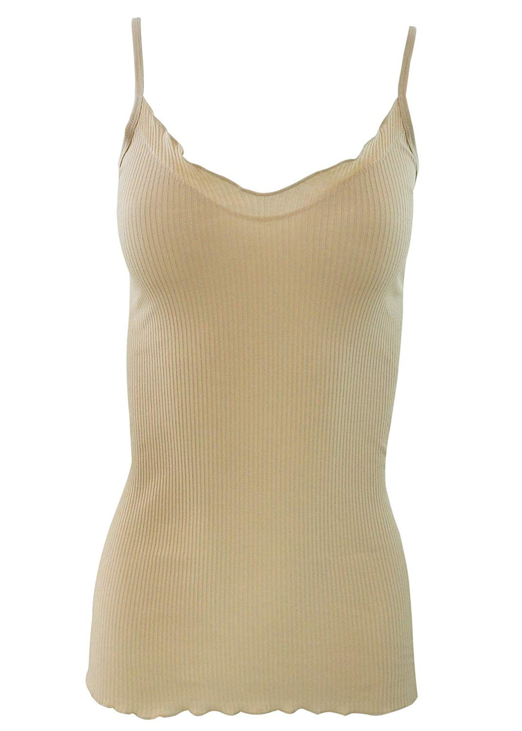 tittimitti BASIC COTTON Free Spirit Premium Quality 100% Cotton Women's Spaghetti Straps Top Made in Italy (601) — side view