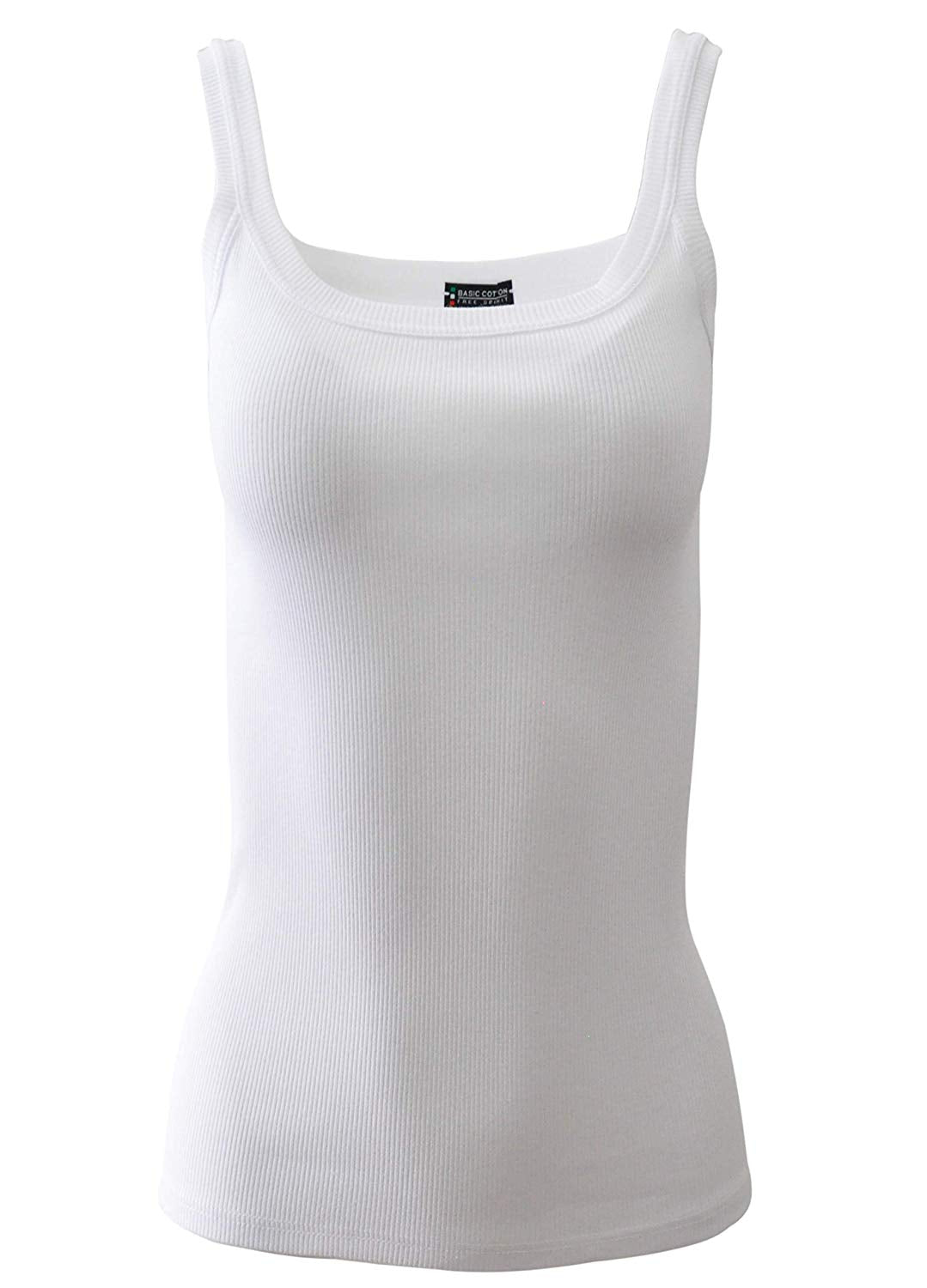 tittimitti BASIC COTTON Free Spirit Premium Quality 100% Cotton Women's Tank Top. Proudly Made in Italy (616) — detail close-