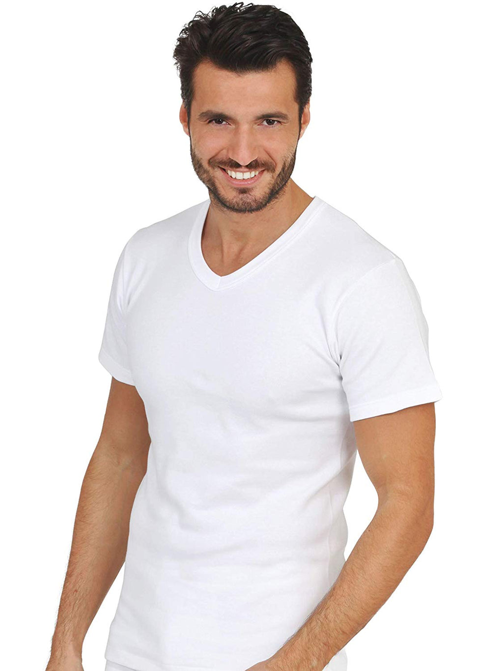 tittimitti MaRe Premium Quality 100% Brushed Cotton/Fleece Men's V-Neck T-Shirt. Proudly Made in Italy. — main product shot