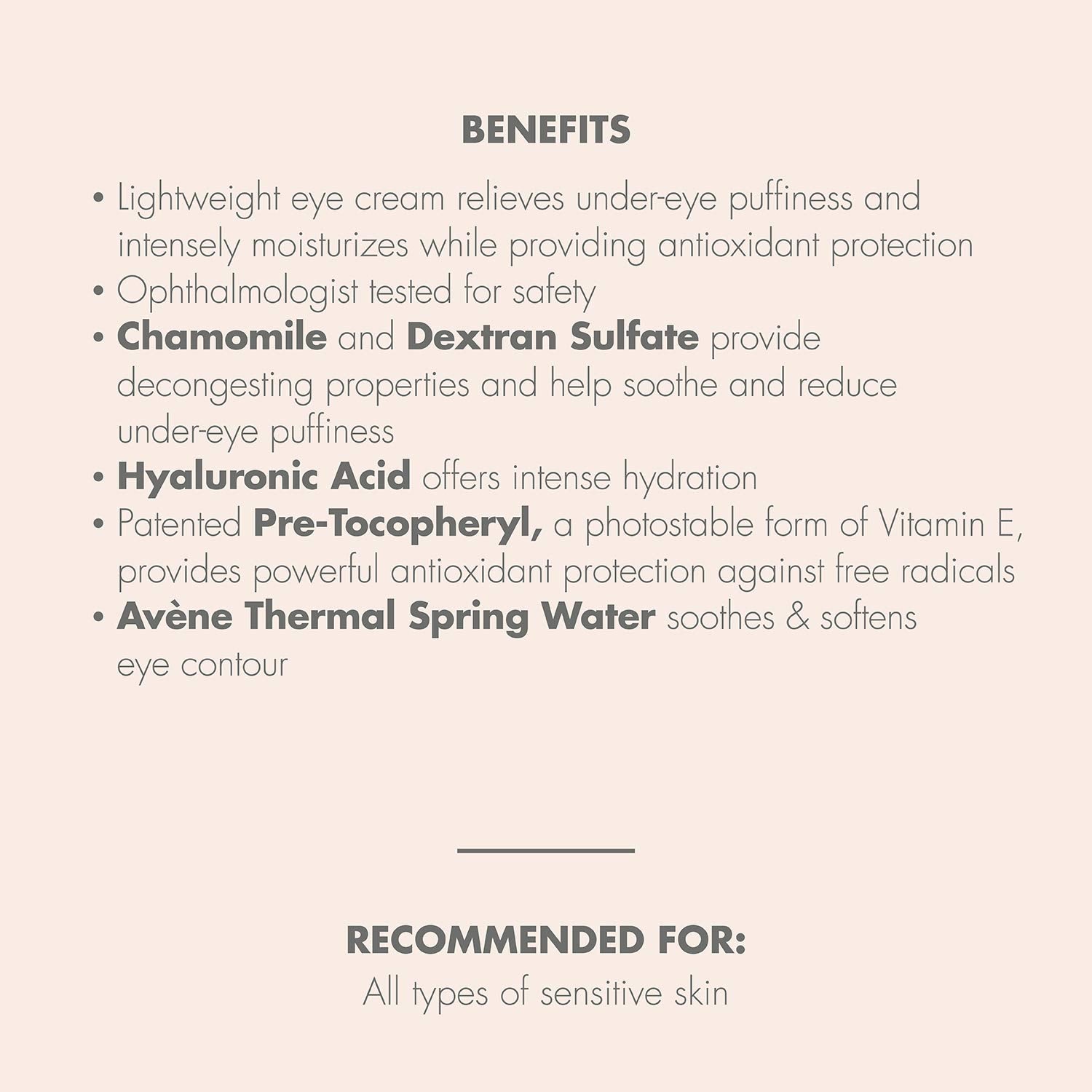Avene Soothing Eye Care Cream - Ideal for Sensitive Skin | 10ml