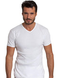 tittimitti BASIC COTTON Free Spirit Premium Quality 100% Cotton Men's V - Neck T-Shirt. Proudly Made in Italy (905) — detail 