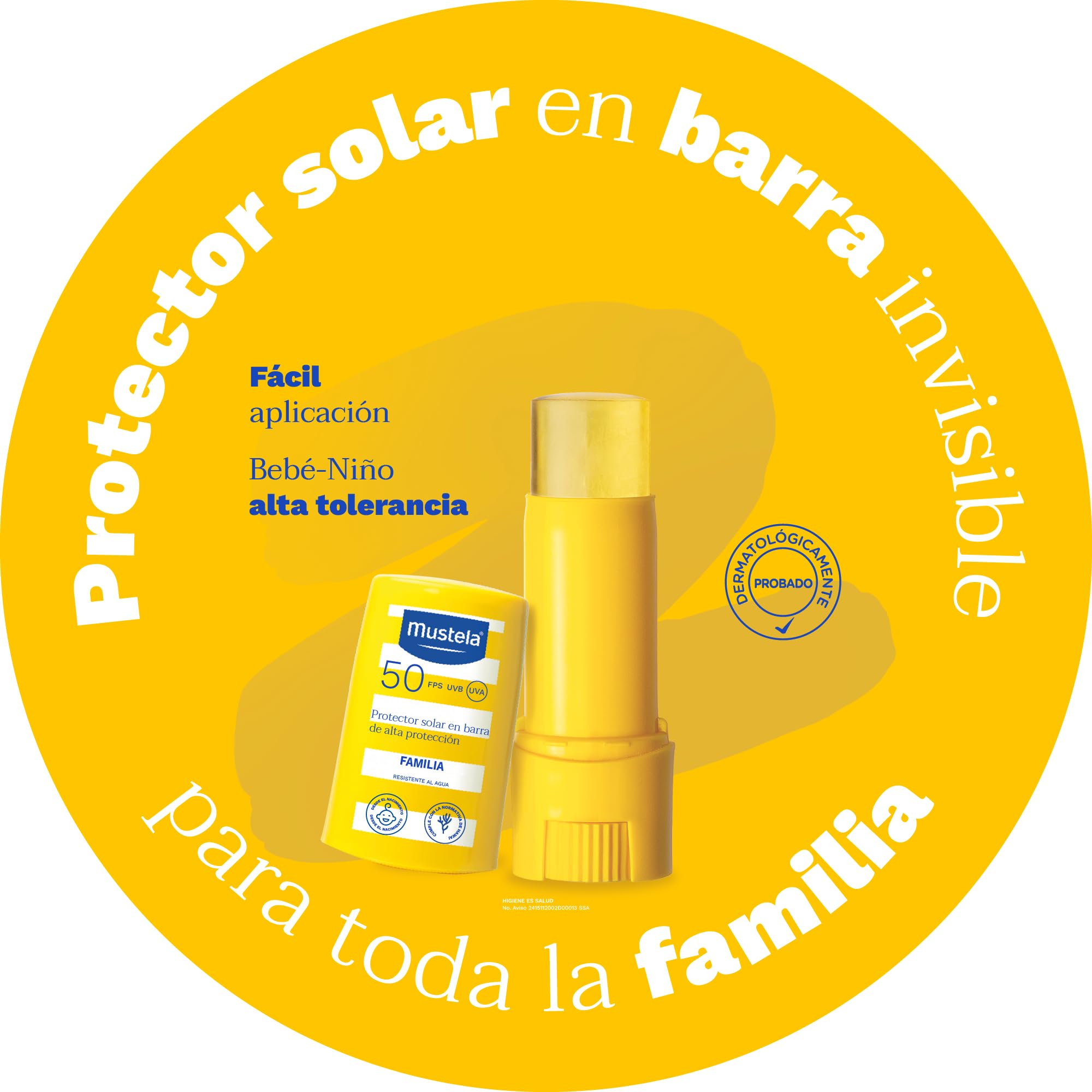 Mustela SPF50+ Sun Stick - High Protection | 9 ml