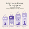 Lansinoh Natural Wave Baby Bottle Nipple Slow Flow 2 Pieces