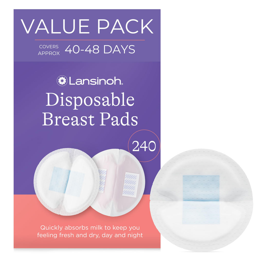 Lansinoh Blue Lock Breast Pads - Ultra-Thin, Discreet Nursing Pads for Breastfeeding Mothers - 60 Count