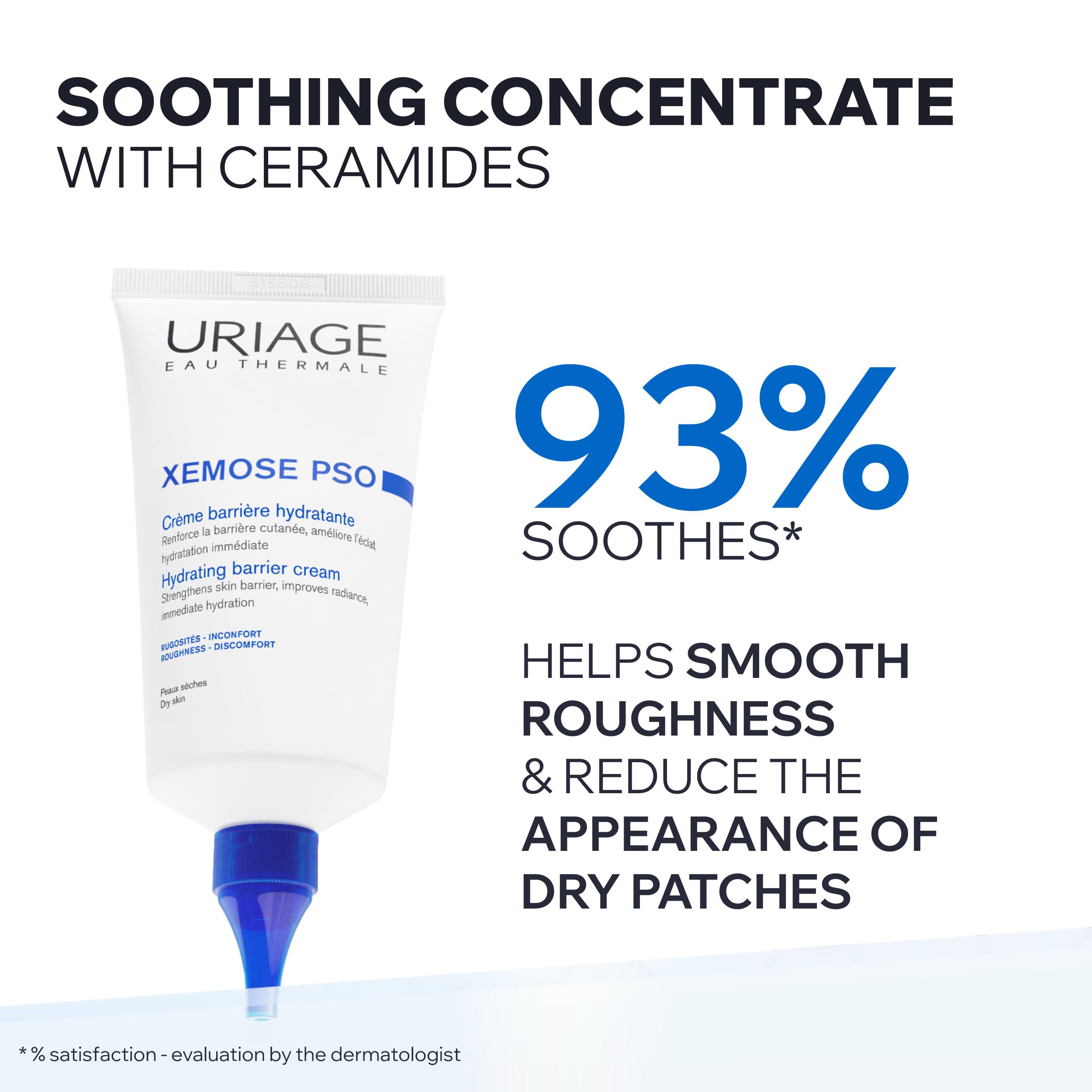 Uriage Xemose PSO Fragrance-Free Moisturizing Concentrate for Dry Skin Relief - Soothing, Non-Greasy, 5.07 fl oz