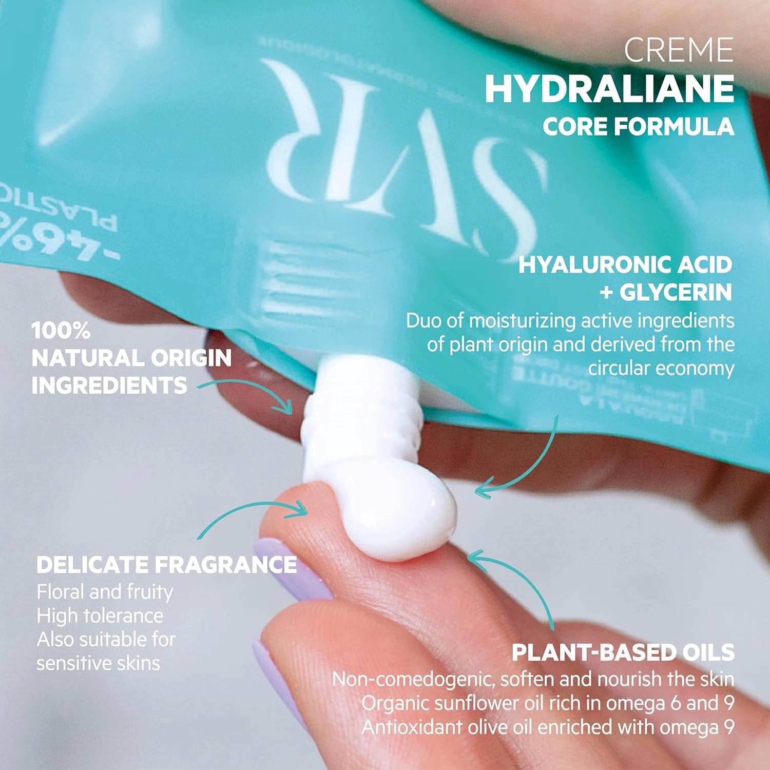Svr Hydraliane Moisturizing Cream for Dry & Sensitive Skin - Intense Hydration, 50ml