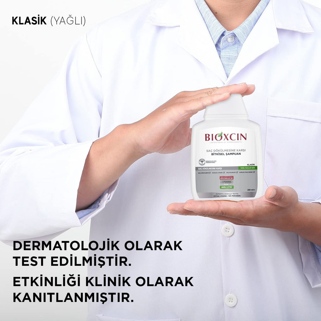 Bioxcin Anti-Hair Loss Shampoo for Oily Hair - Strengthens Hair Follicles, Prevents Hair Loss