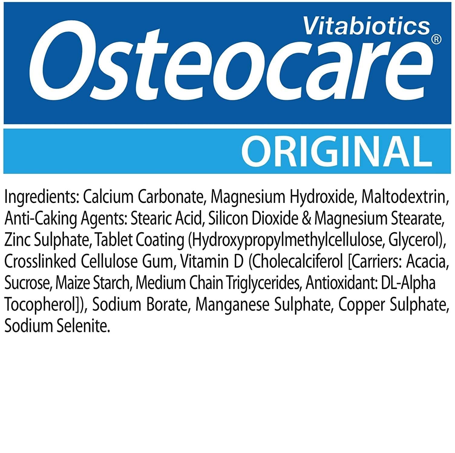 Vitabiotics Osteocare Original 90 Tablets - Calcium & Vitamin D Supplement for Bone Health