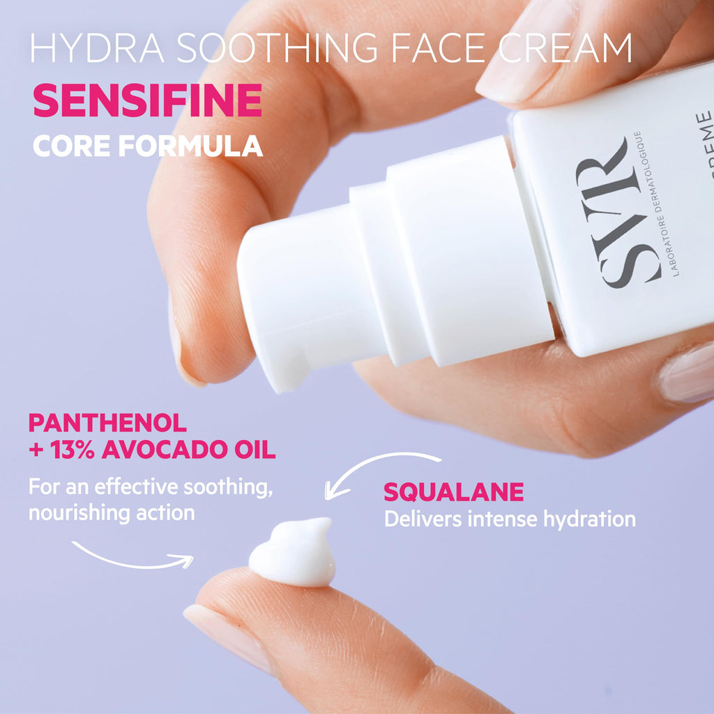 SVR Sensifine Hydra Moisturizing Cream for Dry & Sensitive Skin - Natural Skincare, Hydrating & Nourishing Cream, 1.35 fl oz