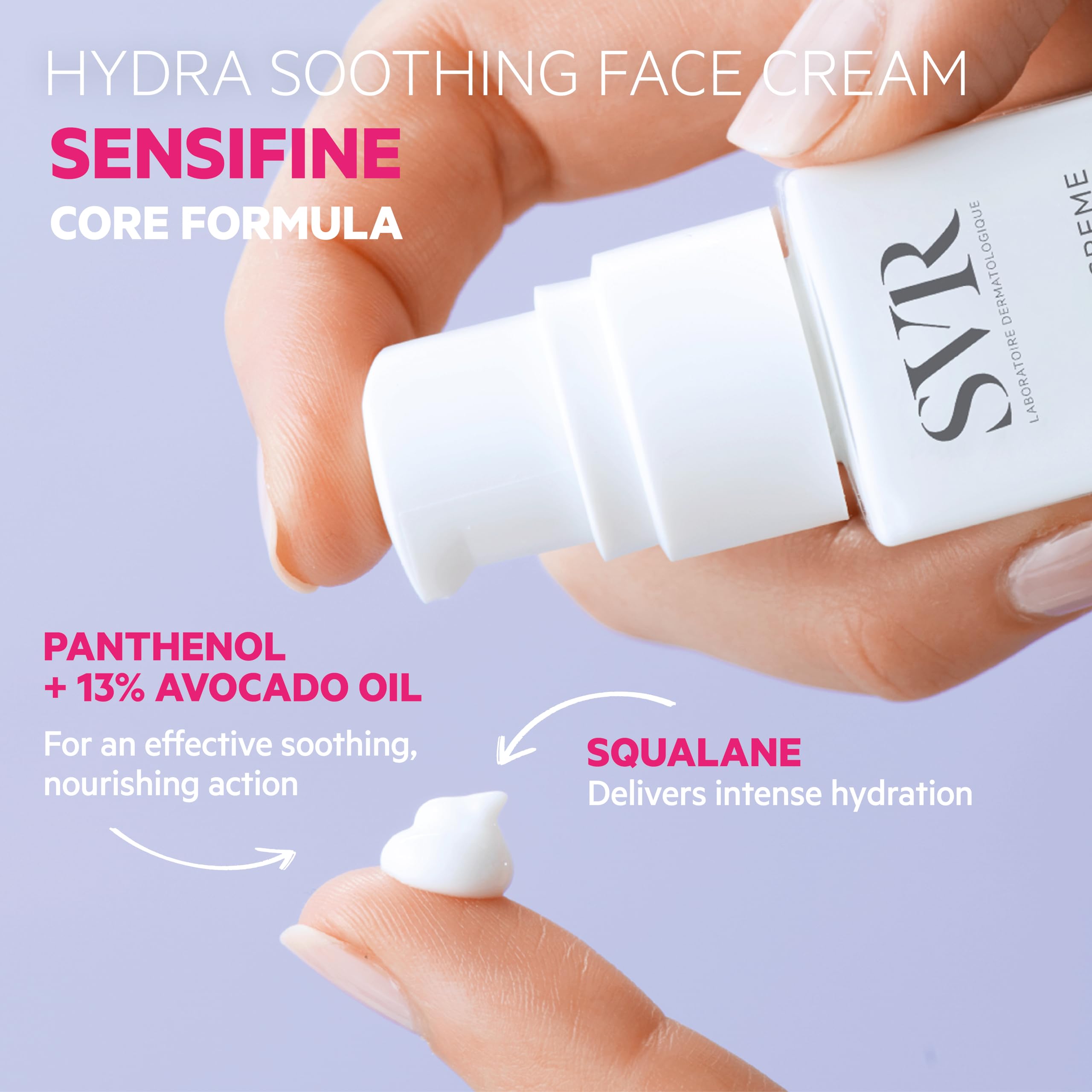 SVR Sensifine Hydra Moisturizing Cream for Dry & Sensitive Skin - Natural Skincare, Hydrating & Nourishing Cream, 1.35 fl oz