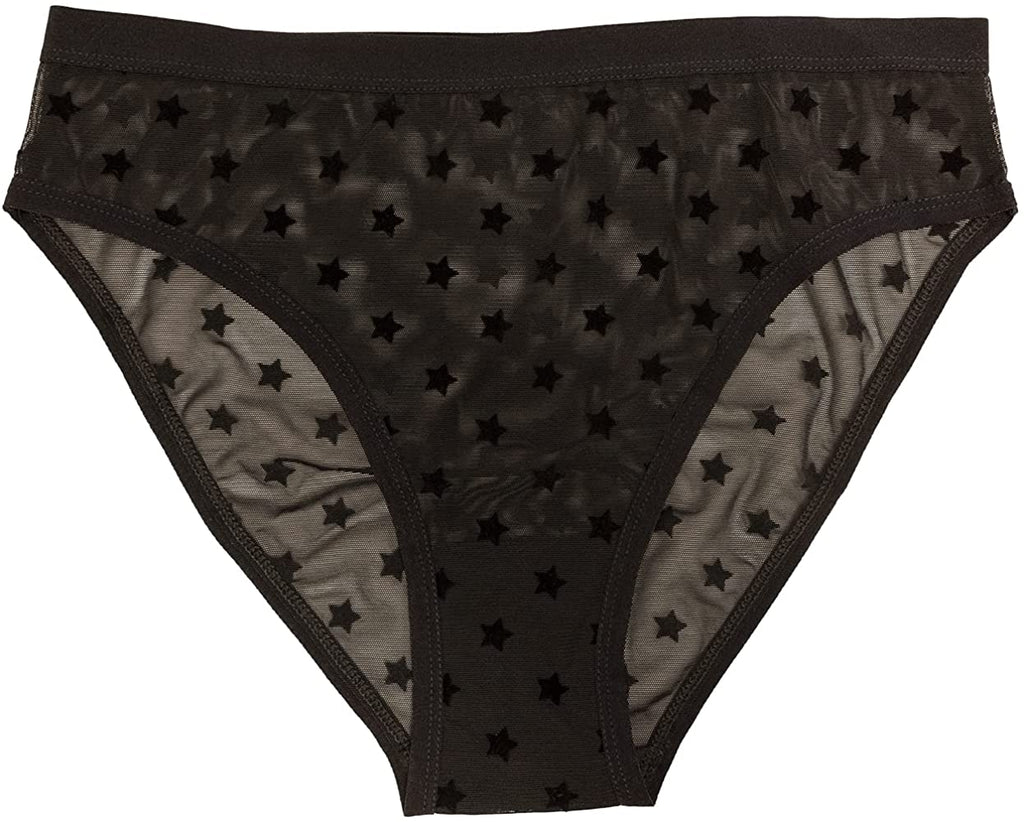 Love Libby Panties Star Mesh High Leg  Bikini — back view
