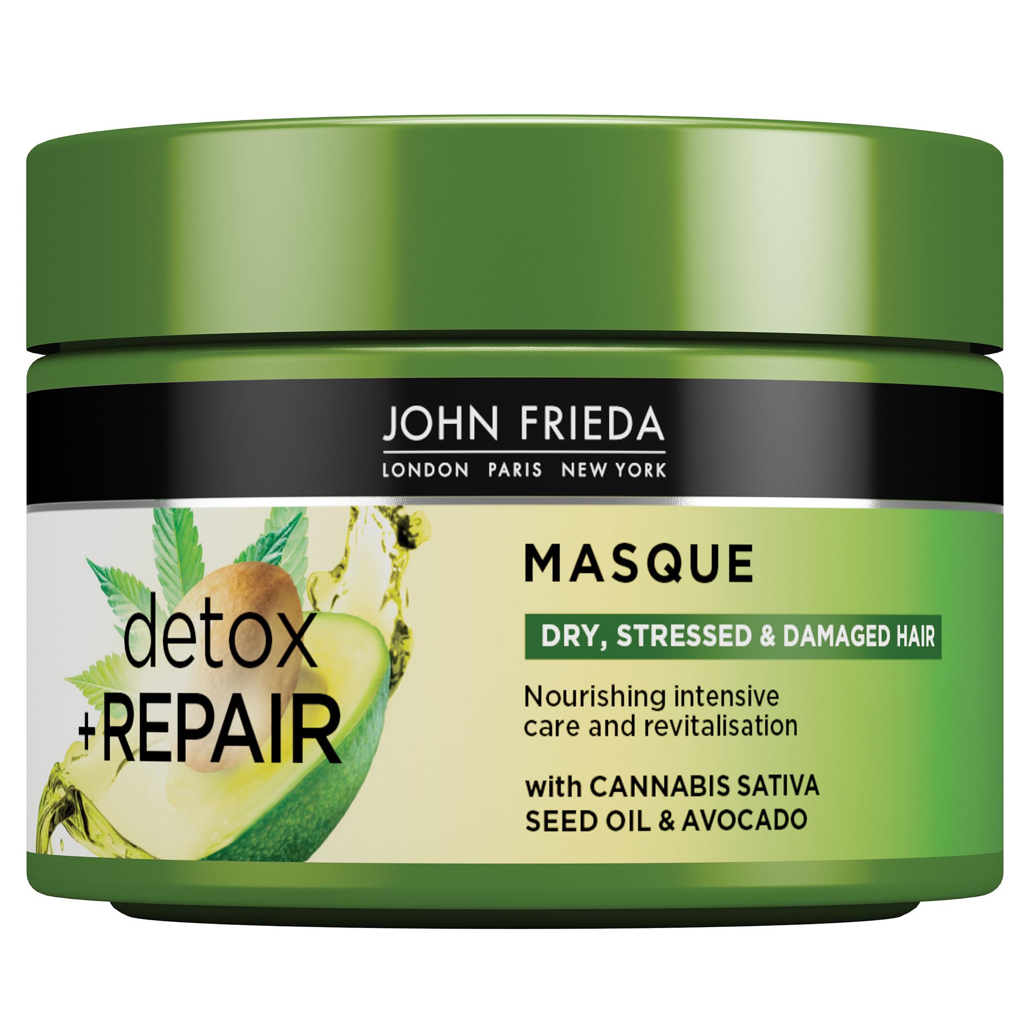 John Frieda Detox and Repair Masque 250ml - Nourishing Hair Care Mask for Dry & Damaged Hair