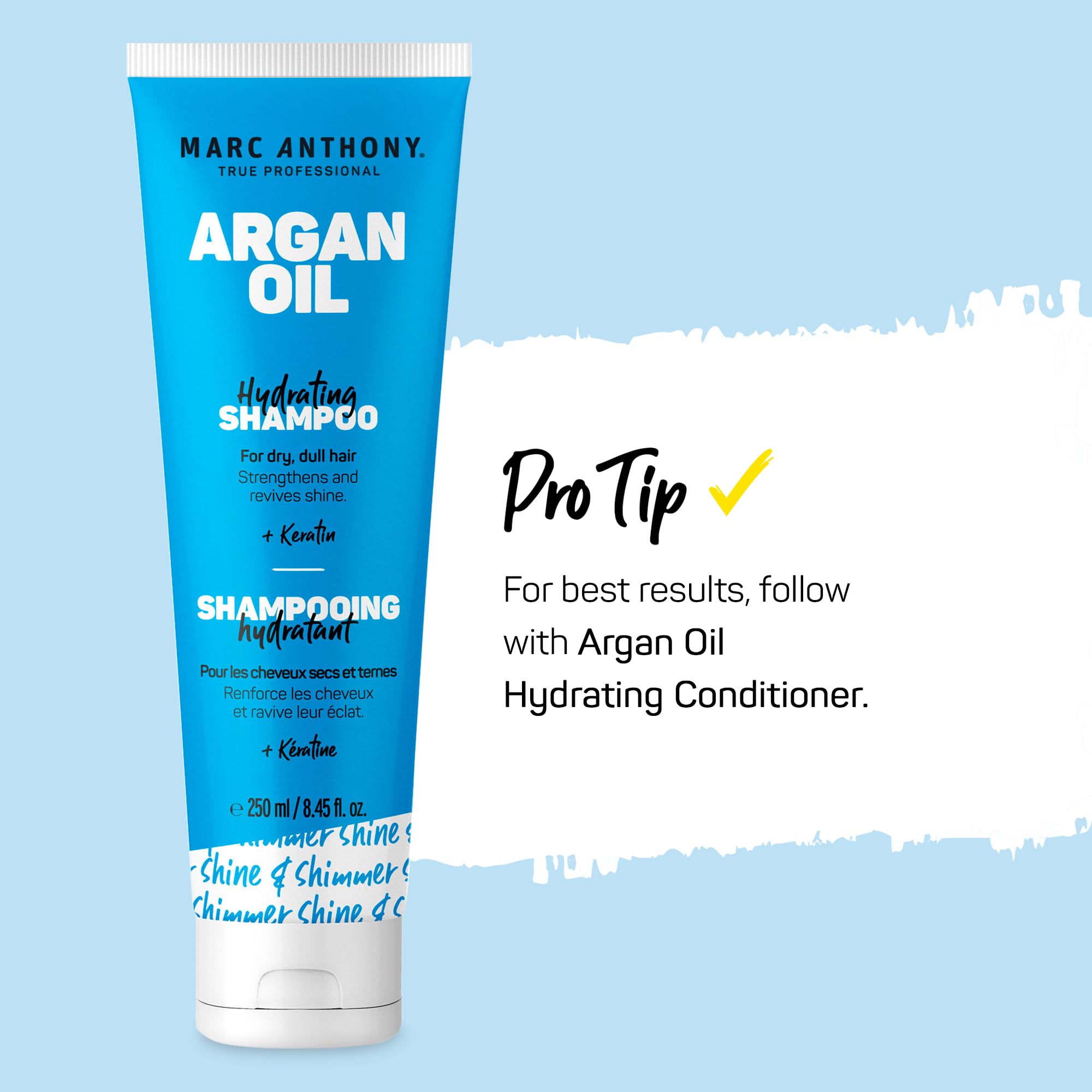 Marc Anthony Argan Oil Hydrating Shampoo - Sulfate-Free, Moisturizing Shampoo for Dry & Damaged Hair, 8.45 fl oz