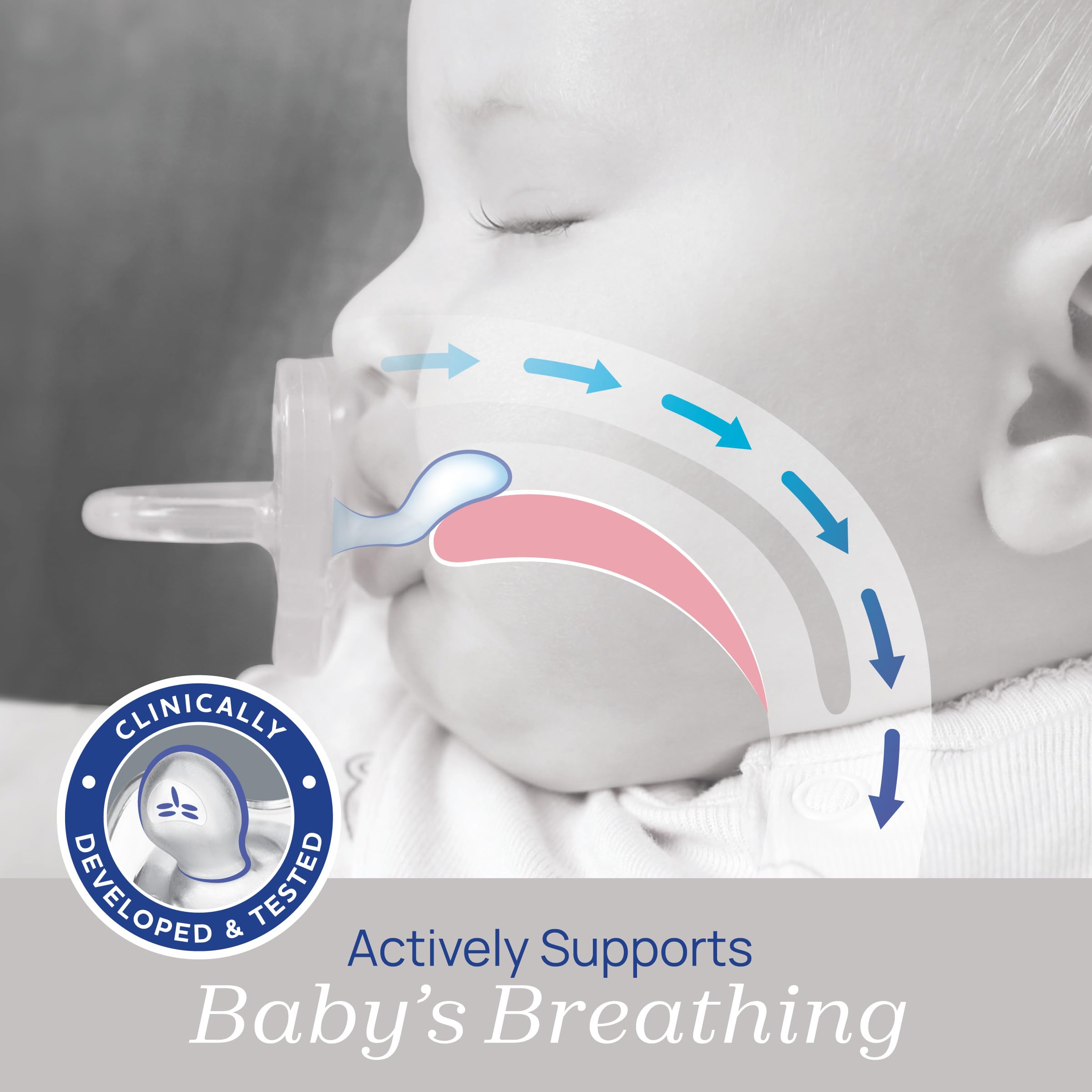 Chicco Orthodontic Pacifier - Physio Comfort Silicone Pacifier for Infants 0-6 Months, 2-Pack