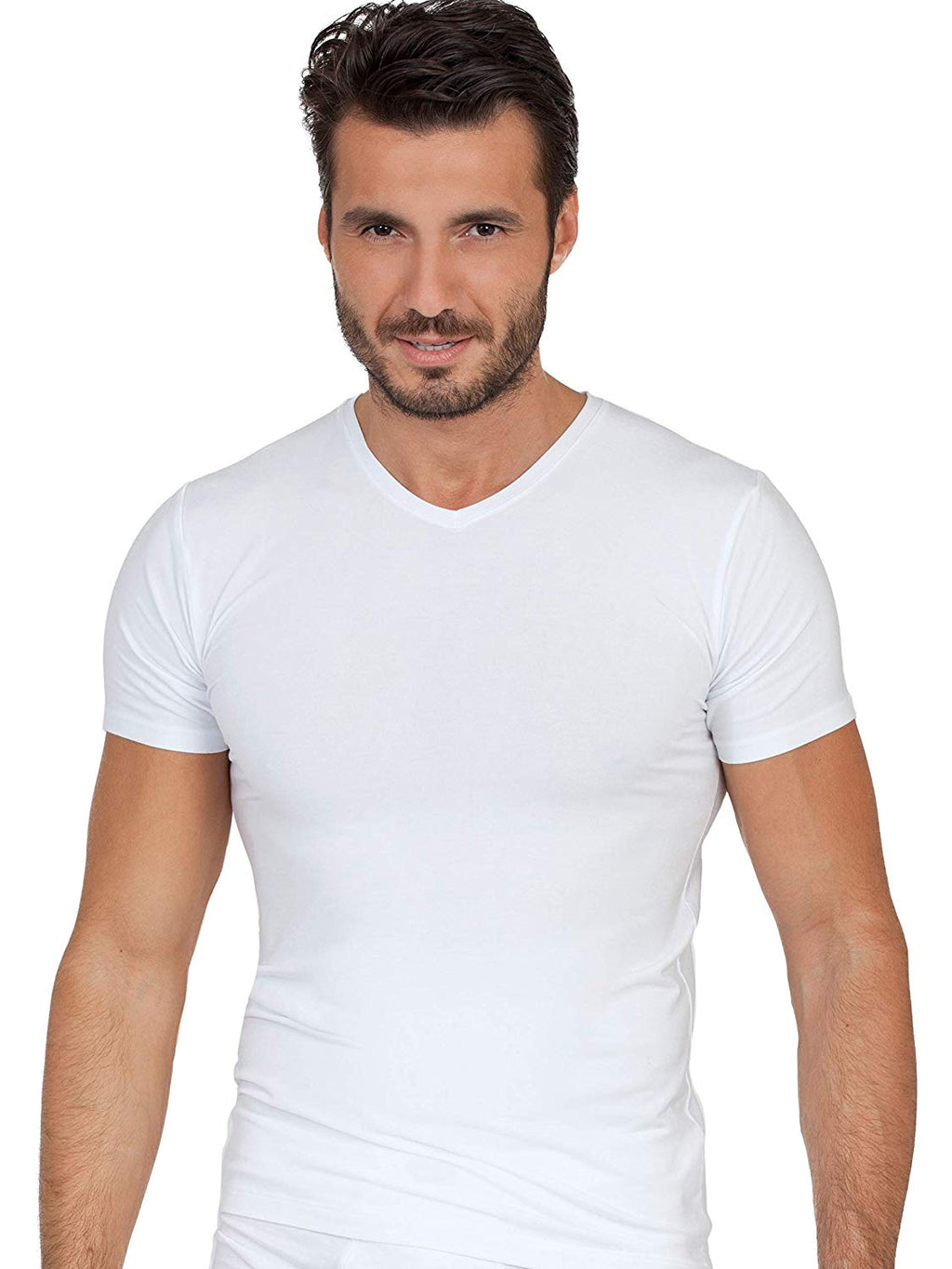 tittimitti EGI Luxury Modal Men's V-Neck T-Shirt. Proudly Made in Italy (1185) — side view